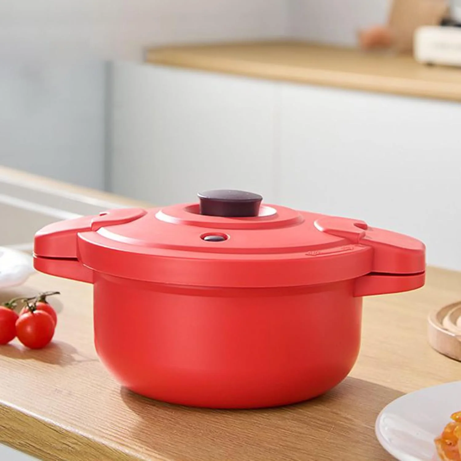 زودپز مایکروویو - قابلمه بخارپز سبزیجات مایکروویو، ابزار آشپزی سریع 2.3 لیتری چند منظوره برای شام محل کار مسافرت خوابگاه آشپزخانه پخت و پز صبحانه ناهار خانه