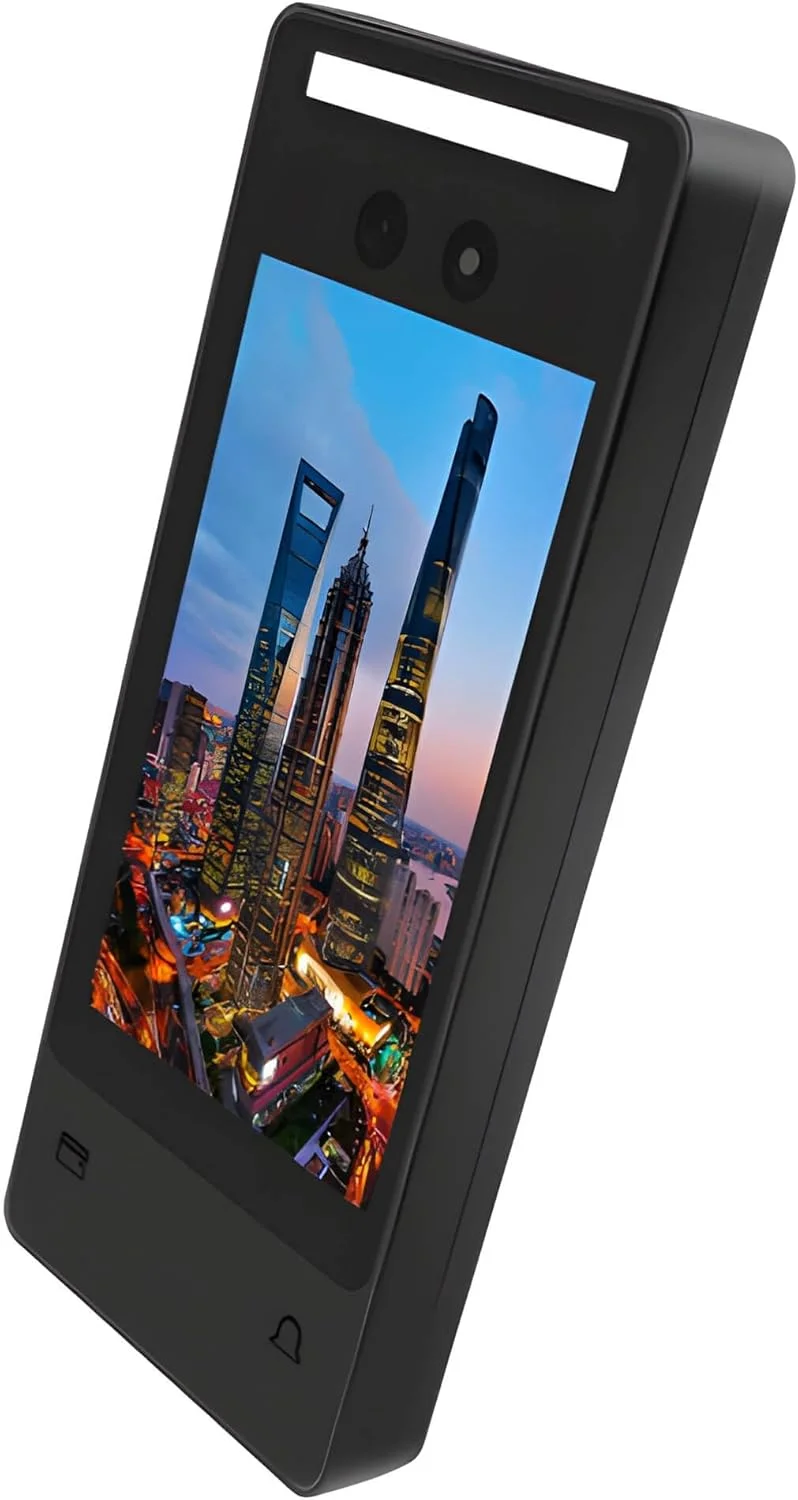 سیستم کنترل دسترسی تشخیص چهره با قفل مغناطیسی 600 پوندی، صفحه نمایش HD 5 اینچی، رگ دست، کارت IC و ورود با صفحه کلید، زنگ درب و دکمه خروج مادون قرمز برای امنیت کسب و کار خانگی