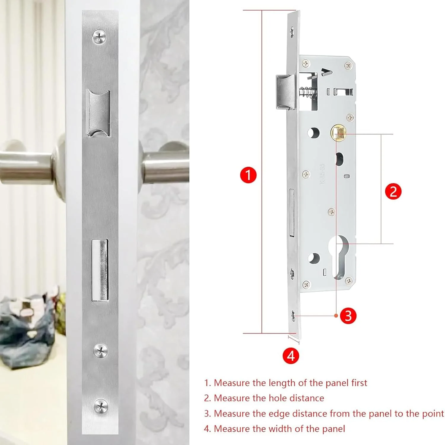 مکانیزم ورودی برگشت پذیر، دستگیره قابل تنظیم برای درب های مسکونی و تجاری برای درب های داخلی/خارجی، قفل های U شکل، درب امنیتی