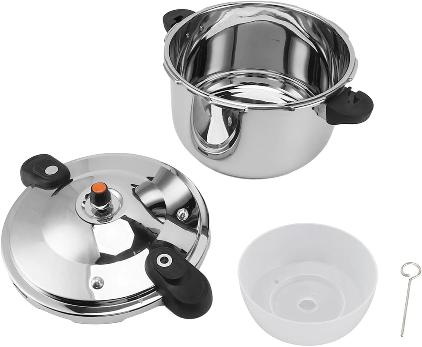 زودپز استیل ضد زنگ Asixxsix، زودپز و کنسرو ساز بزرگ مناسب اجاق گاز و اجاق القایی با دسته دوگانه و فشار بالا 80 کیلو پاسکال (16 لیتر) زودپز استیل ضد زنگ Asixxsix، زودپز و کنسرو ساز بزرگ مناسب اجاق گاز و اجاق القایی با دسته دوگانه و فشار بالا 80 کیلو پاسکال (16 لیتر)