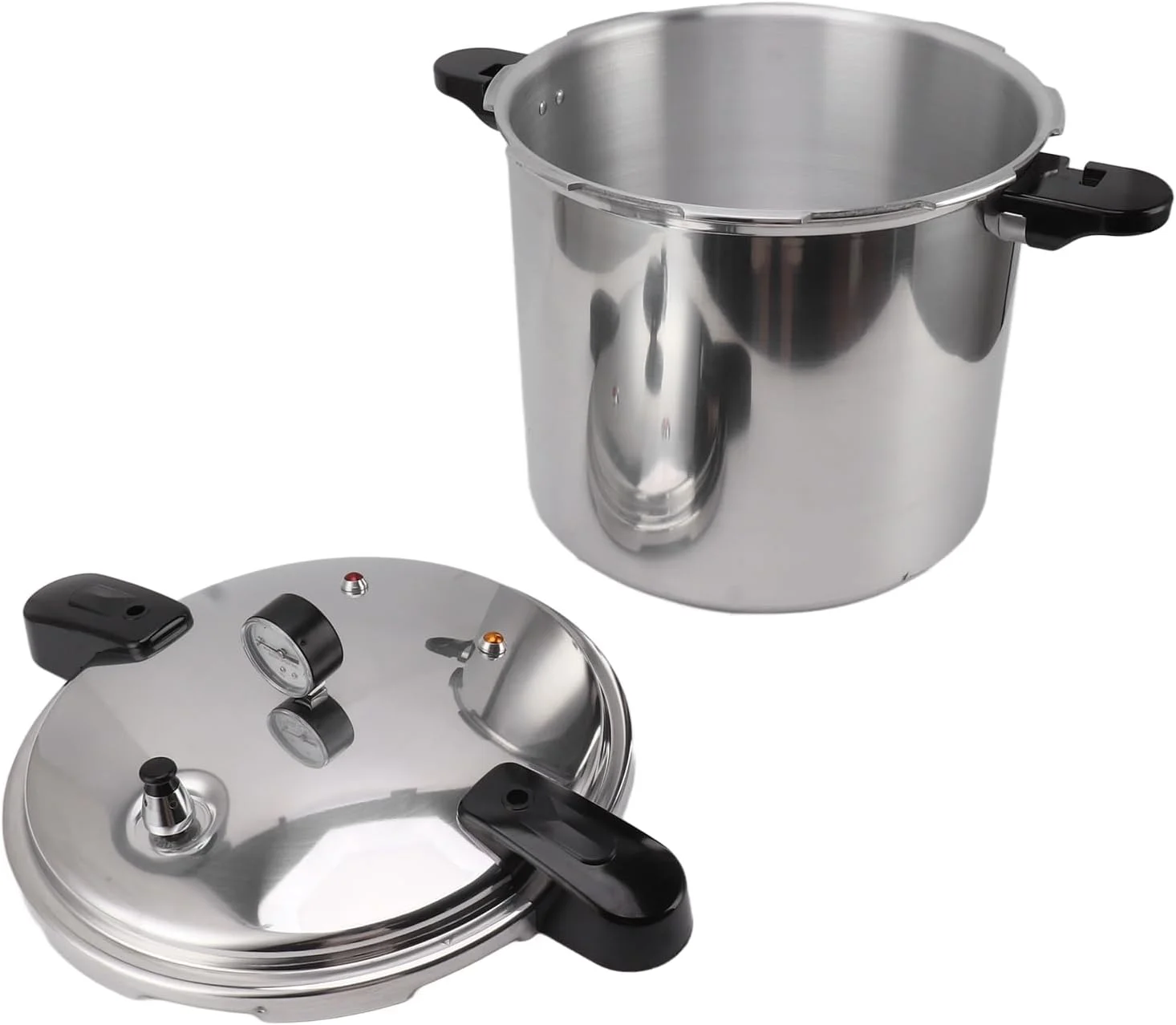 زودپز خانگی 32 سانتی متری Asixxsix، زودپز آلیاژ آلومینیوم با ظرفیت بزرگ 23 لیتری با گیج، زودپز دسته ضد سوزش برای اجاق گاز برقی و اجاق مسطح زودپز خانگی 32 سانتی متری Asixxsix، زودپز آلیاژ آلومینیوم با ظرفیت بزرگ 23 لیتری با گیج، زودپز دسته ضد سوزش برای اجاق گاز برقی و اجاق مسطح