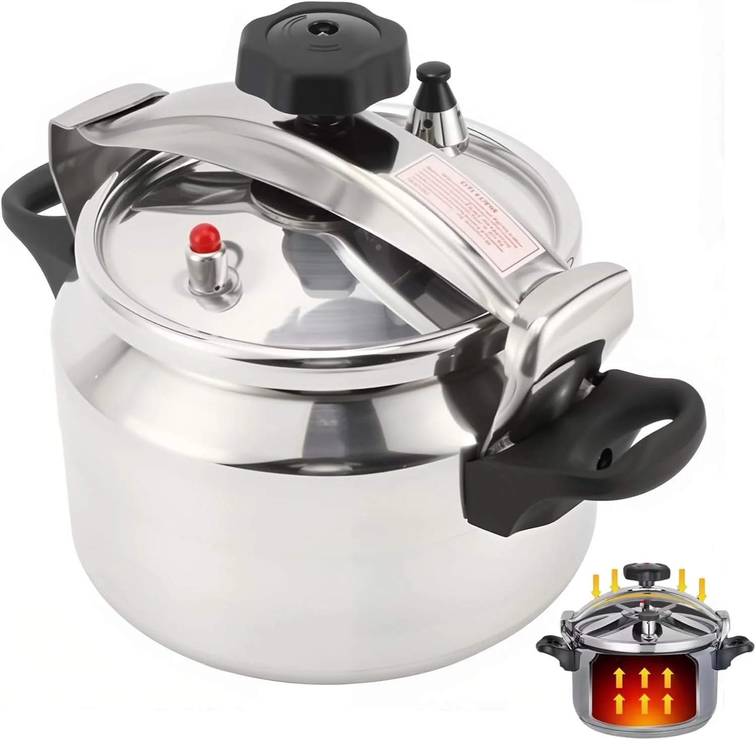 زودپز کوچک 3 لیتری/4 لیتری، قابلمه آلیاژ آلومینیوم سبک و قابل حمل، قابلمه ته صاف کوچک خانوادگی با دو دسته (3 لیتری) زودپز کوچک 3 لیتری/4 لیتری، قابلمه آلیاژ آلومینیوم سبک و قابل حمل، قابلمه ته صاف کوچک خانوادگی با دو دسته (3 لیتری)