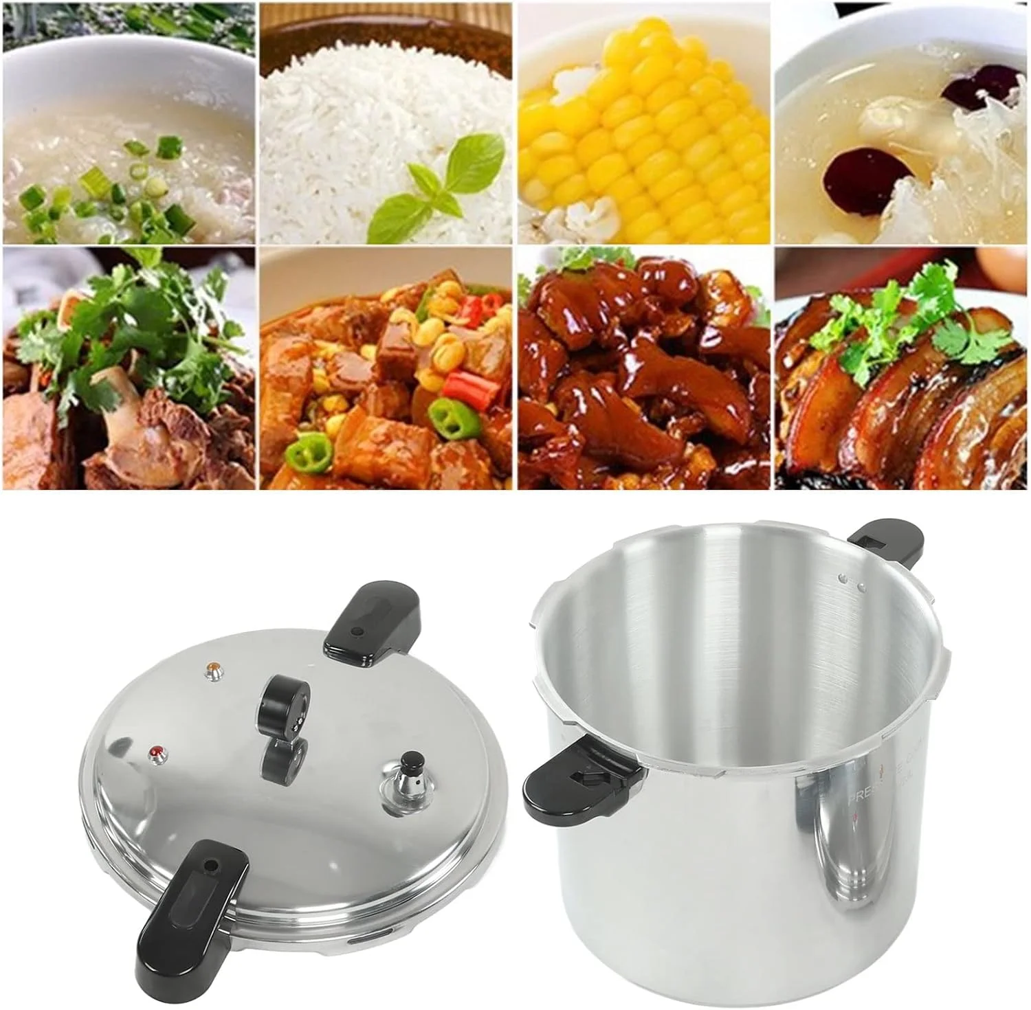 زودپز دپیسوتا، زودپز 23 لیتری آلیاژ آلومینیوم با سیستم ایمنی و بست/گیره نگهدارنده، قابلمه ضخیم سازگار با انواع