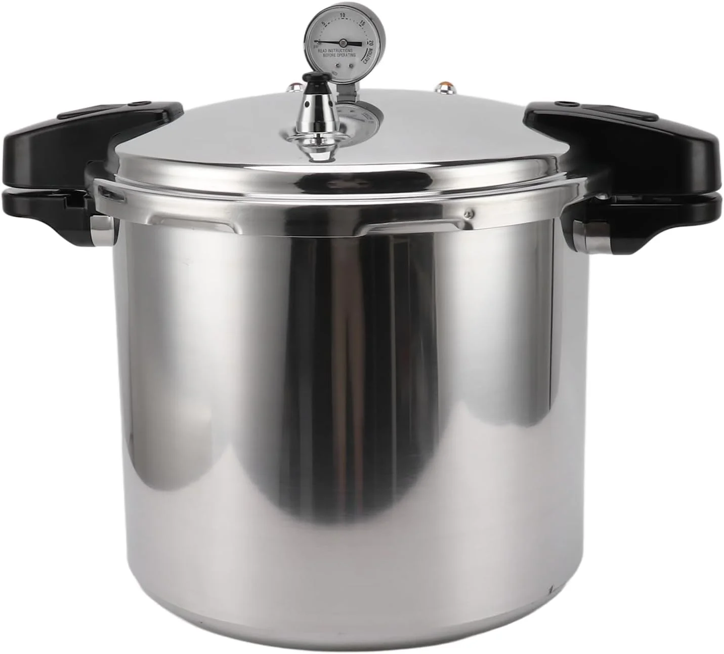 زودپز خانگی 32 سانتی متری Asixxsix، زودپز آلیاژ آلومینیوم با ظرفیت بزرگ 23 لیتری با گیج، زودپز دسته ضد سوزش برای اجاق گاز برقی و اجاق مسطح زودپز خانگی 32 سانتی متری Asixxsix، زودپز آلیاژ آلومینیوم با ظرفیت بزرگ 23 لیتری با گیج، زودپز دسته ضد سوزش برای اجاق گاز برقی و اجاق مسطح