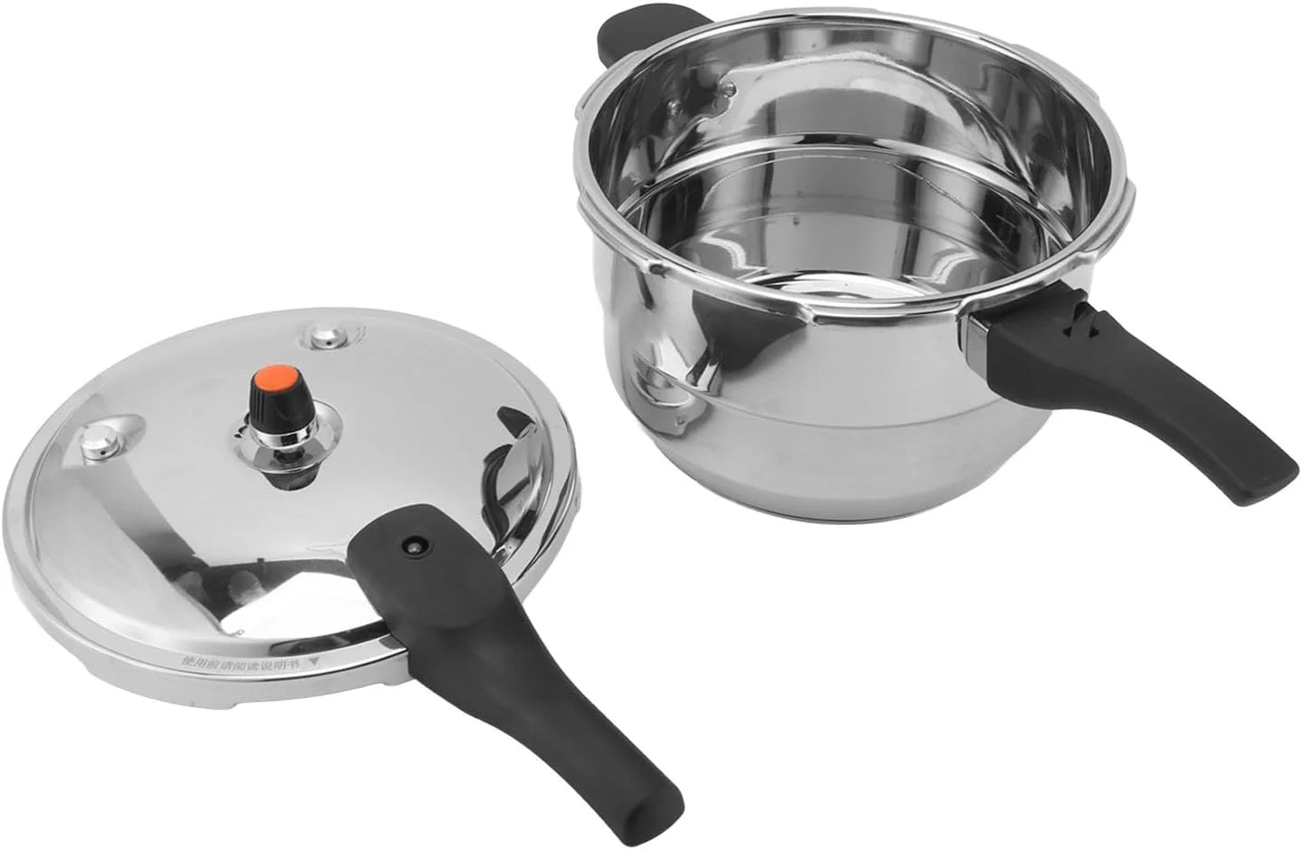 زودپز روگازی Asixxsix، دیگ زودپز استیل ضد زنگ 80 کیلو پاسکال با فشار بالا به همراه توری بخارپز، پخت آسان و ایمن با درب فلزی برای اجاق گاز و القایی (8 لیتر)