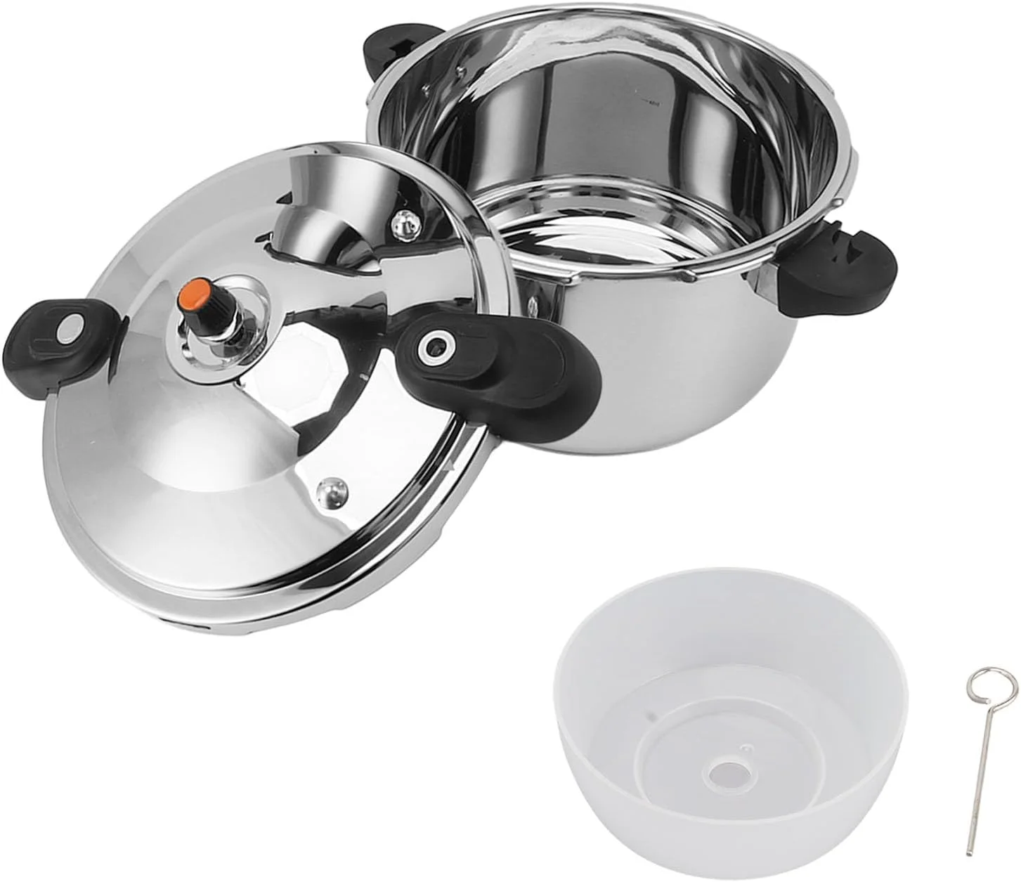 زودپز استیل ضد زنگ Asixxsix، زودپز و کنسرو ساز بزرگ مناسب اجاق گاز و اجاق القایی با دسته دوگانه و فشار بالا 80 کیلو پاسکال (16 لیتر) زودپز استیل ضد زنگ Asixxsix، زودپز و کنسرو ساز بزرگ مناسب اجاق گاز و اجاق القایی با دسته دوگانه و فشار بالا 80 کیلو پاسکال (16 لیتر)