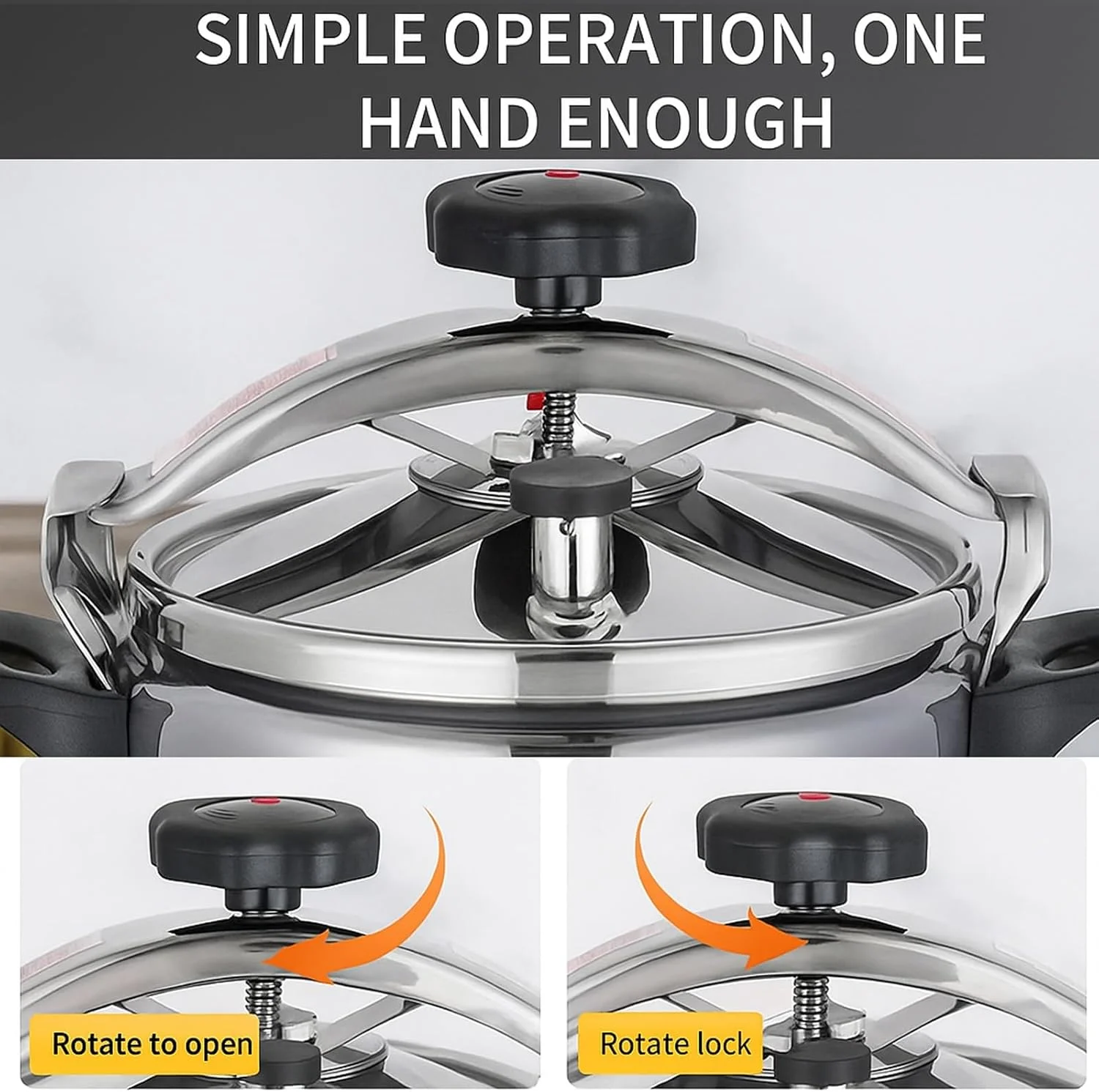 زودپز کوچک 3 لیتری/4 لیتری، قابلمه آلیاژ آلومینیوم سبک و قابل حمل، قابلمه ته صاف کوچک خانوادگی با دو دسته (3 لیتری)