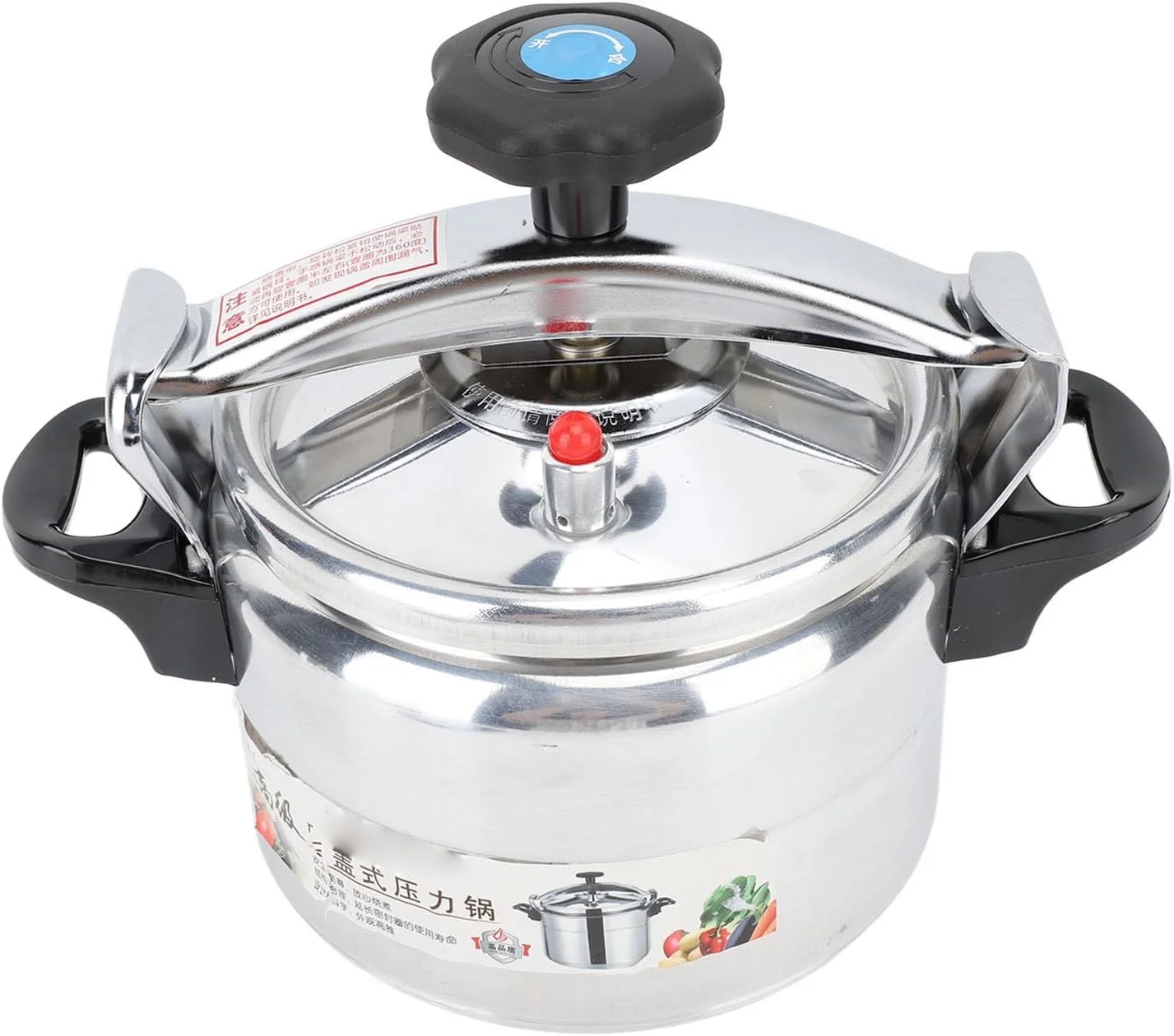 زودپز Depisuta، قابلمه زودپز ضخیم با ظرفیت بزرگ، قابلمه آلومینیومی نچسب و ضد انفجار با دریچه کار و دریچه ایمنی برای مصارف خانگی و تجاری (7 لیتر)