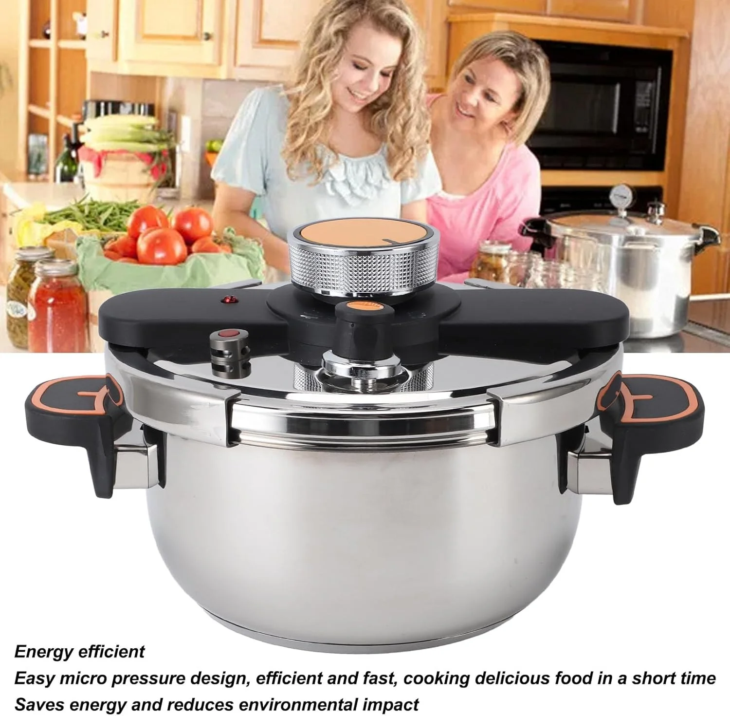 زودپز حرفه ای Phefop، پخت سریع و یکنواخت، زودپز چند منظوره استیل ضد زنگ برای آشپزخانه منزل، قابلمه پخت و پز ایده آل برای غذای خوشمزه (5 لیتر)