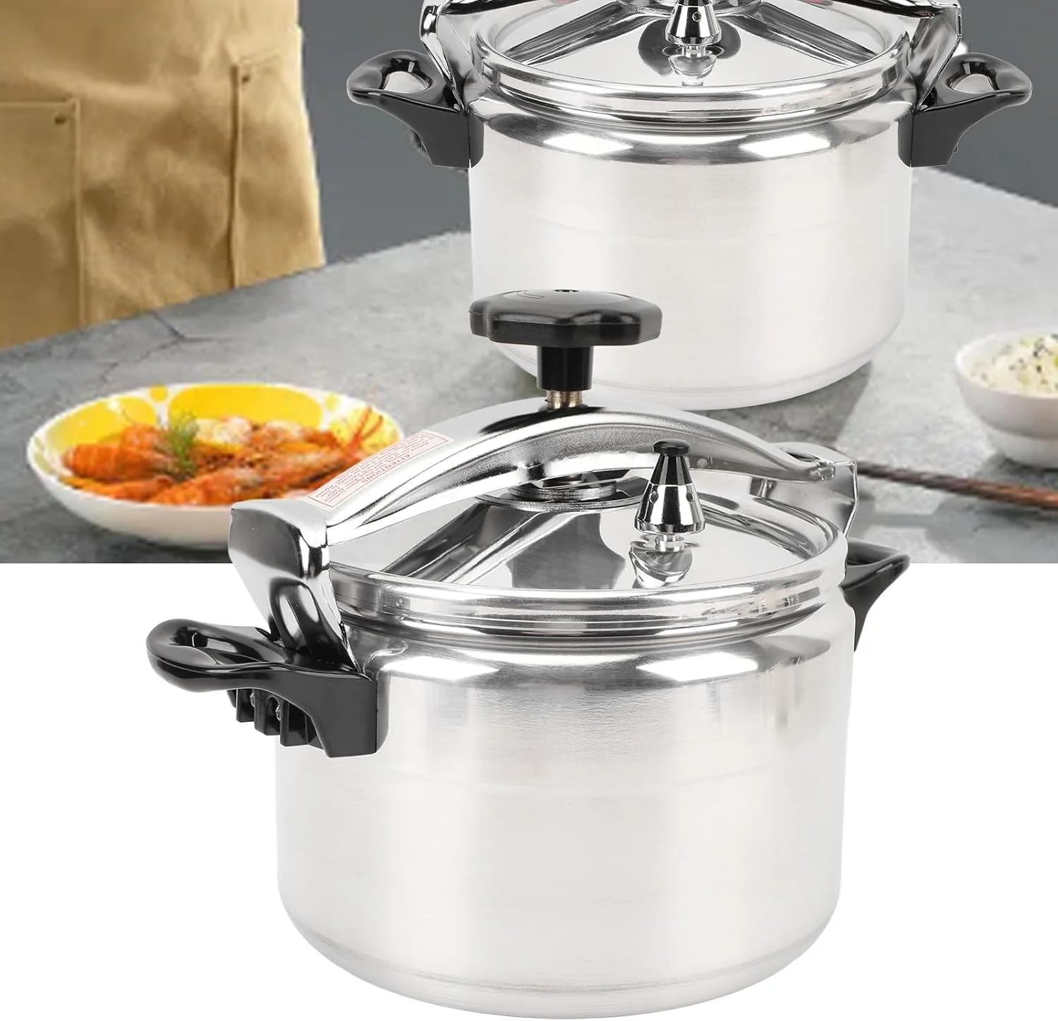 زودپز آلومینیومی 7 لیتری Tnfeeon، پخت و پز ایمن و کارآمد بدون پوشش، طراحی دو دسته، ظرفیت بزرگ برای آشپزخانه خانواده زودپز آلومینیومی 7 لیتری Tnfeeon، پخت و پز ایمن و کارآمد بدون پوشش، طراحی دو دسته، ظرفیت بزرگ برای آشپزخانه خانواده