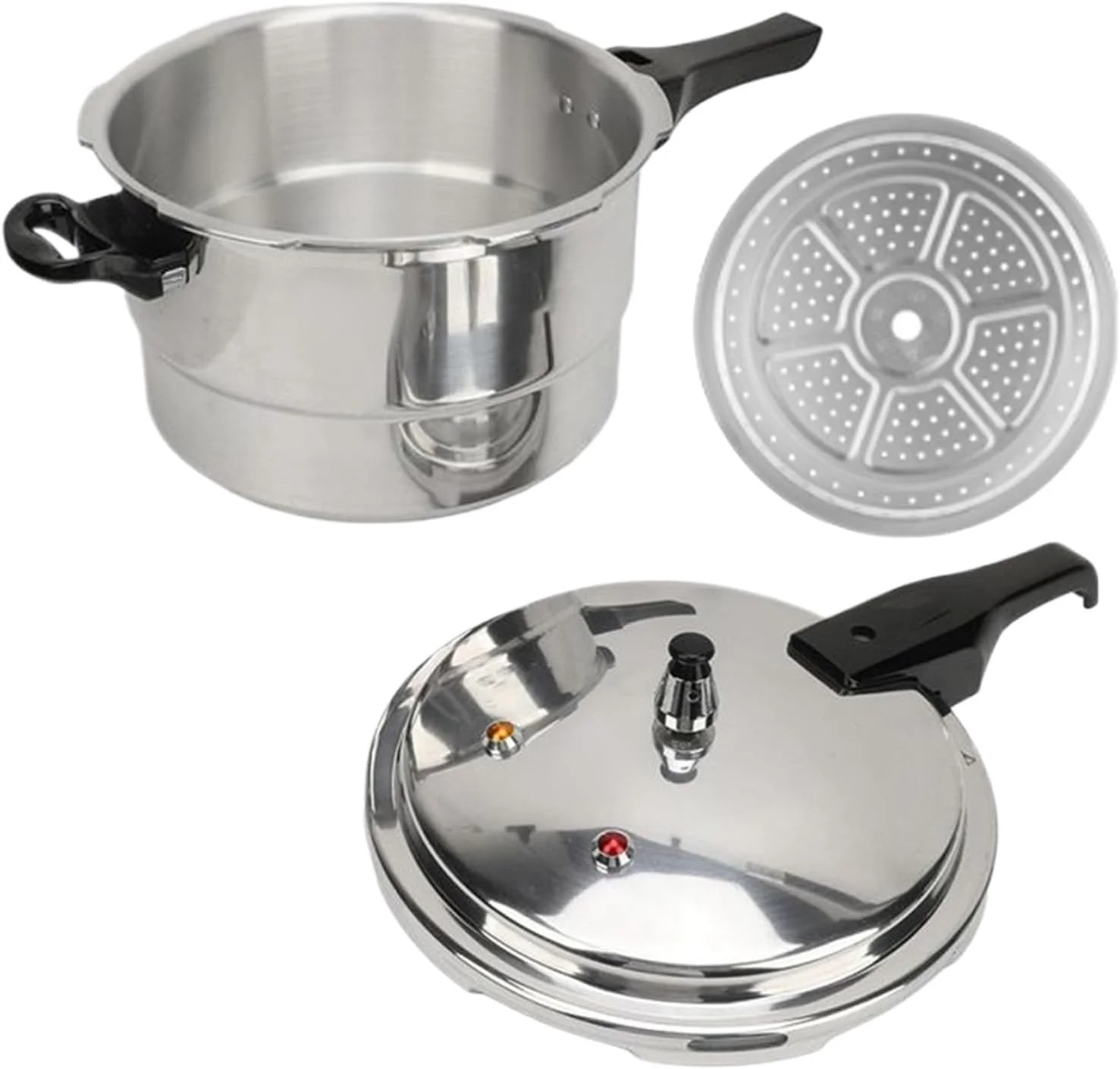 زودپز القایی - دیگ زودپز 5 لیتری با سبد بخارپز | قابلمه پخت و پز، ظروف آلومینیومی برای گوشت مرغ سبزیجات غذاهای دریایی آشپزخانه رستوران