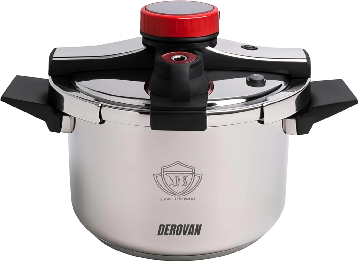 زودپز استیل 6 لیتری قفل پیچی Derovan - فشار بالا 80 کیلو پاسکال، سازگار با اجاق گاز و القایی، قابلمه چند منظوره برای سوپ و خورشت
