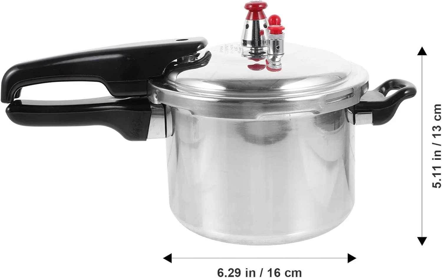 زودپز آلومینیومی DOITOOL با قطر 16 سانتی متر / 6.3 اینچ، زودپز کوچک مناسب اجاق گاز و اجاق القایی، نقره ای