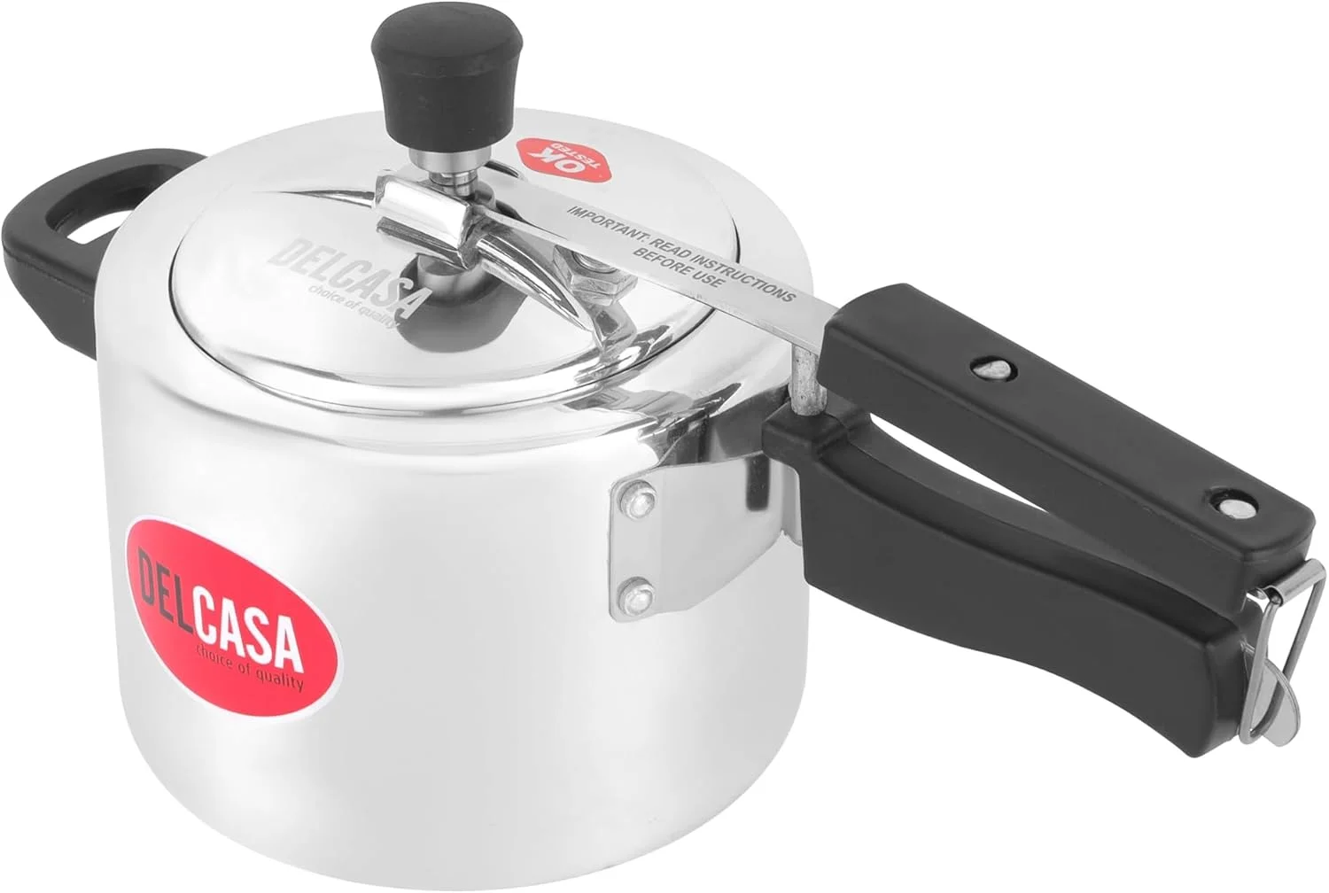 زودپز آلومینیومی دلکاسا، ظرفیت 5 لیتر، نقره ای زودپز آلومینیومی دلکاسا، ظرفیت 5 لیتر، نقره ای