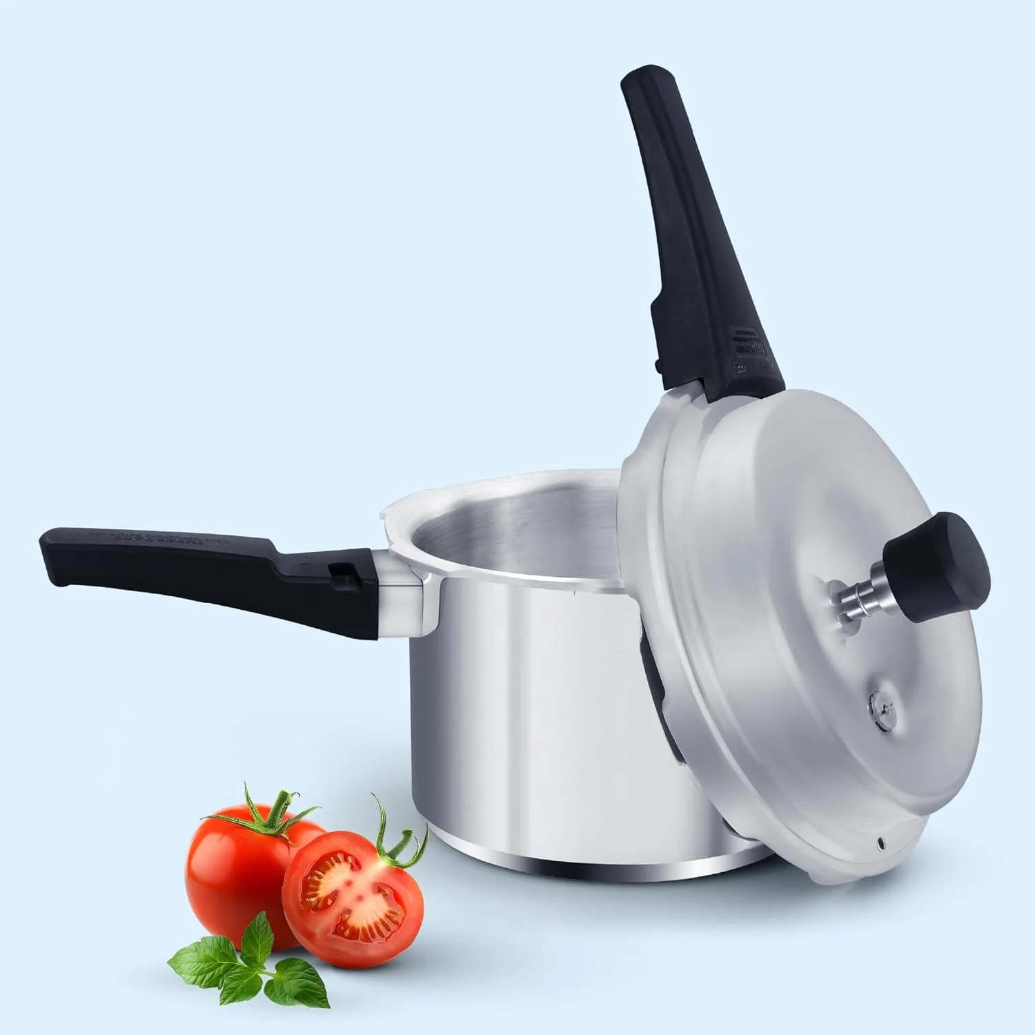 ست زودپز آلومینیومی دلیسی (۵ لیتر + ۳ لیتر)، طراحی بدون چکه با آلومینیوم درجه یک ۸۰۱۱، کنترل هوشمند سرریز، دستگیره های باکالیت ضد حرارت