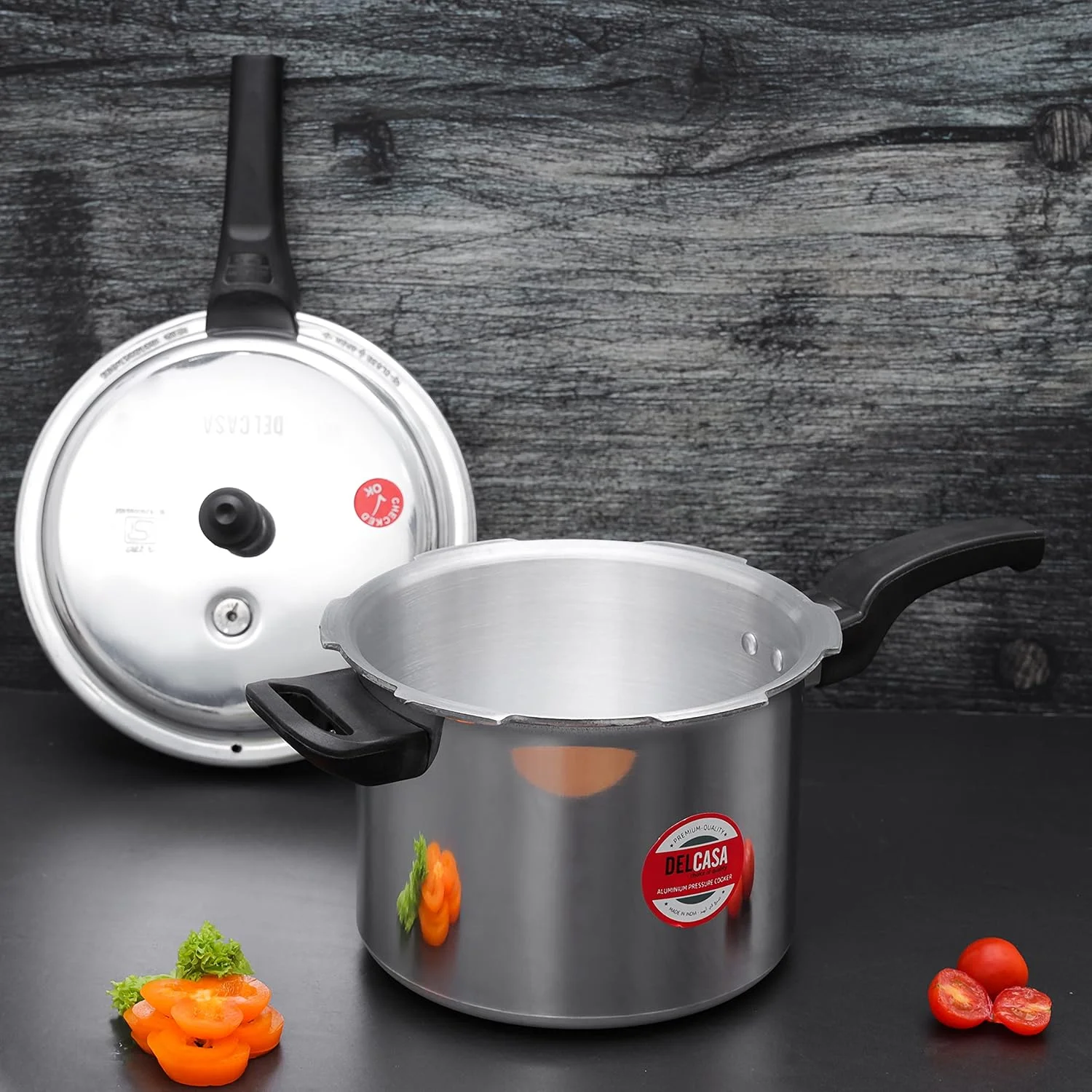 زودپز آلومینیومی 3 لیتری Delcasa DC2102 با پایه القایی، زودپز سبک و بادوام با درب، دسته لمسی خنک و دریچه های ایمنی ایده آل برای اجاق گاز و صفحات داغ جامد، چند منظوره زودپز آلومینیومی 3 لیتری Delcasa DC2102 با پایه القایی، زودپز سبک و بادوام با درب، دسته لمسی خنک و دریچه های ایمنی ایده آل برای اجاق گاز و صفحات داغ جامد، چند منظوره