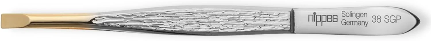 موچین نوک طلایی صاف نیپز زولینگن مدل 38SGP | برای حالت دادن به ابرو و از بین بردن موهای ظریف | استفاده آسان و کاربردی