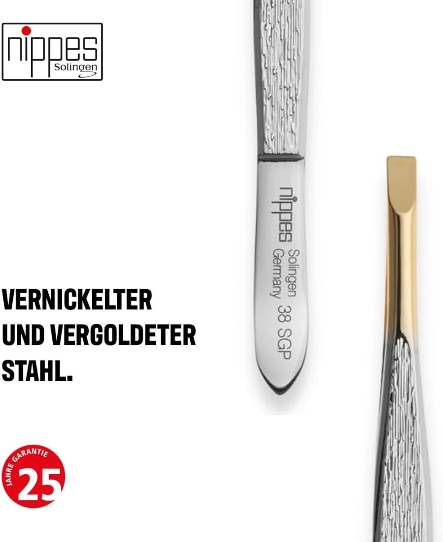 موچین نوک طلایی صاف نیپز زولینگن مدل 38SGP | برای حالت دادن به ابرو و از بین بردن موهای ظریف | استفاده آسان و کاربردی موچین نوک طلایی صاف نیپز زولینگن مدل 38SGP | برای حالت دادن به ابرو و از بین بردن موهای ظریف | استفاده آسان و کاربردی