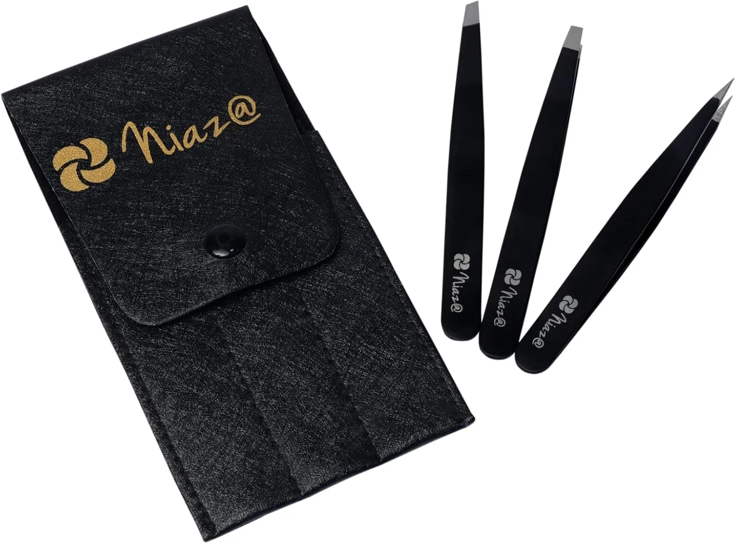 موچین ابرو Niaz@، موچین های دقیق و حرفه ای از جنس استیل ضد زنگ به همراه کیف نگهداری برای برداشتن ابرو، از بین بردن موهای زیر پوستی، خار، جوش سر سیاه و موهای صورت (3 عدد) موچین ابرو Niaz@، موچین های دقیق و حرفه ای از جنس استیل ضد زنگ به همراه کیف نگهداری برای برداشتن ابرو، از بین بردن موهای زیر پوستی، خار، جوش سر سیاه و موهای صورت (3 عدد)