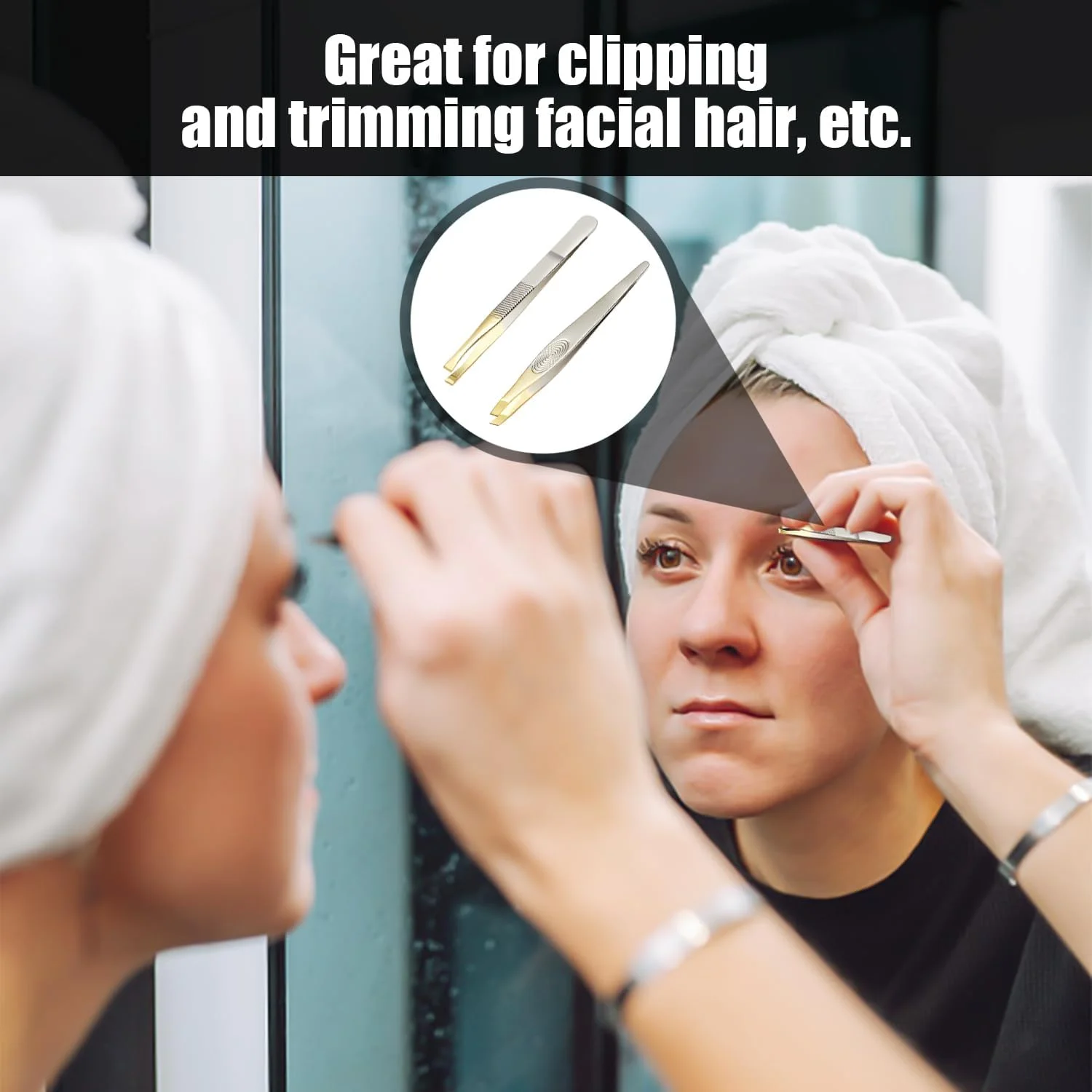 ست موچین طلایی 2 عددی، ست موچین حرفه ای، موچین نوک تیز، موچین ابرو، موچین استیل ضد زنگ، موچین حذف کننده جوش سر سیاه، موچین چند منظوره