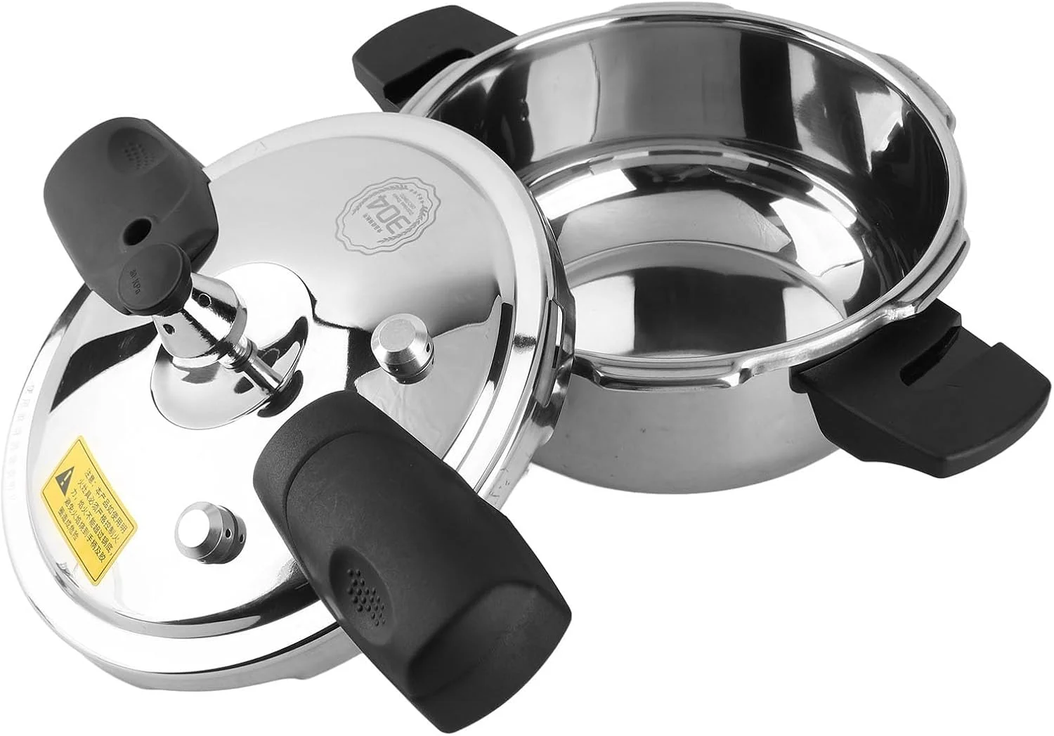 زودپز کوچک Cunyuer، ۱.۸ لیتر/۱.۶ کوارت، زودپز کوچک، زودپز استیل ۳۰۴، دسته دوگانه ضد انفجار ایمن مناسب برای اجاق گاز و اجاق القایی