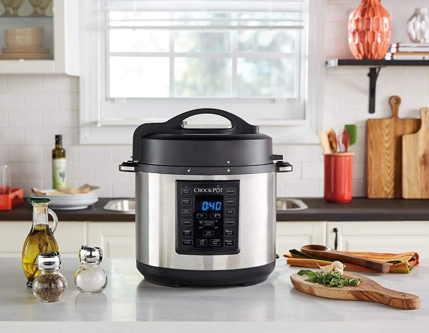 Crock-Pot Crock Pot Express Pressure Cooker CSC051, 12-in-1 Programmable Multi-Cooker, Slow Cooker, Steamer and Saute, 5.6 Litre, Stainless Steel