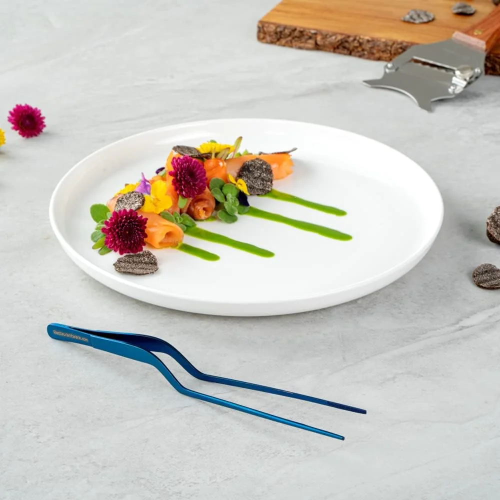 موچین آشپزی رستوران ور مدل Perfect Point، طول 20 سانتی متر، 1 عدد موچین آشپزخانه افست - نوک دندانه دار برای دقت، مناسب برای گارنیش، دیزاین و تزئین، موچین استیل ضد زنگ آبی افست، بادوام موچین آشپزی رستوران ور مدل Perfect Point، طول 20 سانتی متر، 1 عدد موچین آشپزخانه افست - نوک دندانه دار برای دقت، مناسب برای گارنیش، دیزاین و تزئین، موچین استیل ضد زنگ آبی افست، بادوام