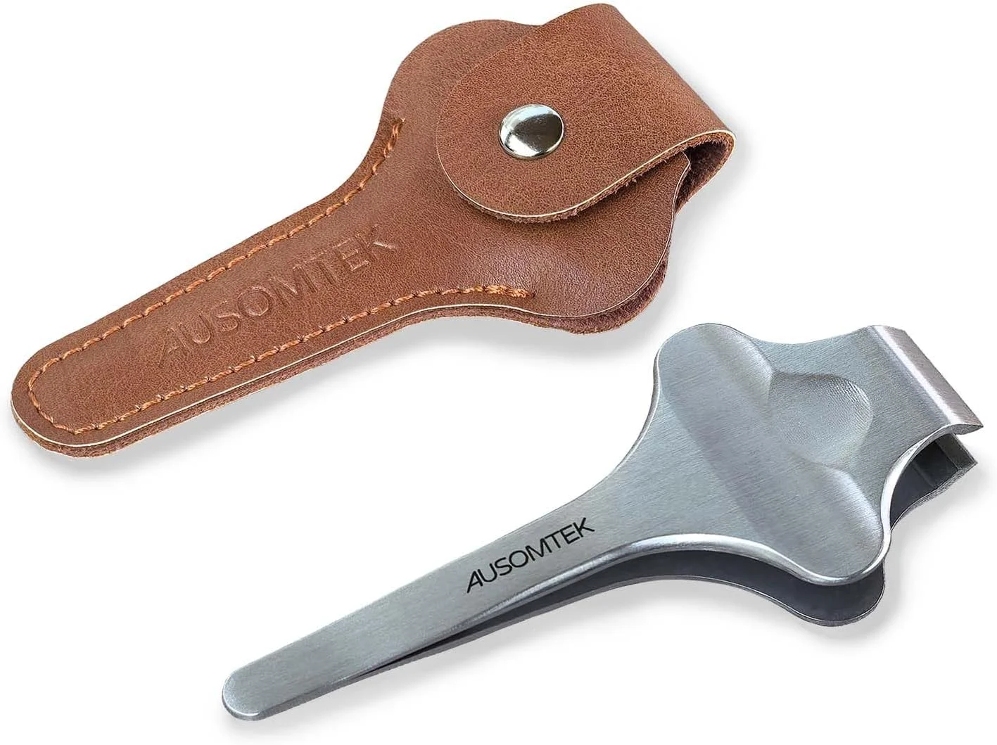 موچین ریش پروانهای AUSOMTEK، موچین موکن، موچین حذف موهای ظریف، ابزار ابرو، استیل ضد زنگ، نوک پهن 20 میلیمتری، شیار ضد لغزش، کیف چرمی PU قهوهای، 1 عدد موچین ریش پروانهای AUSOMTEK، موچین موکن، موچین حذف موهای ظریف، ابزار ابرو، استیل ضد زنگ، نوک پهن 20 میلیمتری، شیار ضد لغزش، کیف چرمی PU قهوهای، 1 عدد