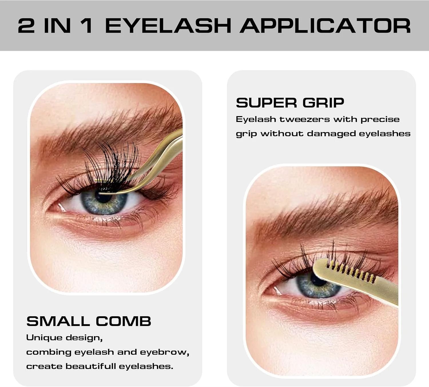 موچین مژه دو کاره با شانه، موچین اکستنشن مژه، موچین آرایشی استیل ضد زنگ، ابزار دقیق موچین ابرو، اپلیکاتور موچین مژه برای استفاده DIY از مژه های مصنوعی خوشه ای، طلایی موچین مژه دو کاره با شانه، موچین اکستنشن مژه، موچین آرایشی استیل ضد زنگ، ابزار دقیق موچین ابرو، اپلیکاتور موچین مژه برای استفاده DIY از مژه های مصنوعی خوشه ای، طلایی