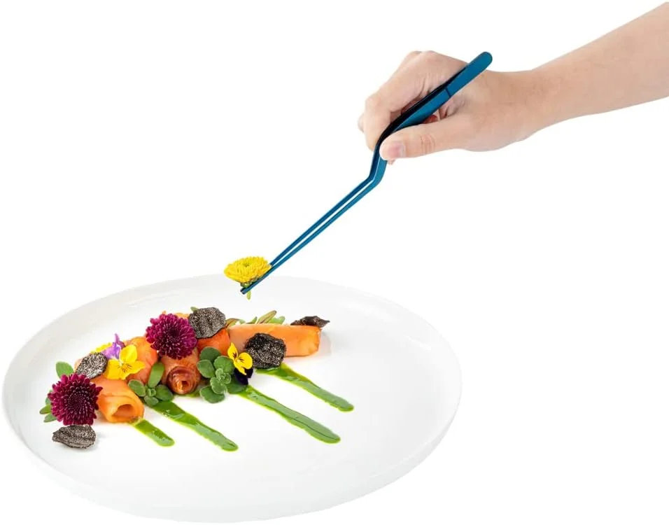 موچین آشپزی رستوران ور مدل Perfect Point، طول 20 سانتی متر، 1 عدد موچین آشپزخانه افست - نوک دندانه دار برای دقت، مناسب برای گارنیش، دیزاین و تزئین، موچین استیل ضد زنگ آبی افست، بادوام موچین آشپزی رستوران ور مدل Perfect Point، طول 20 سانتی متر، 1 عدد موچین آشپزخانه افست - نوک دندانه دار برای دقت، مناسب برای گارنیش، دیزاین و تزئین، موچین استیل ضد زنگ آبی افست، بادوام