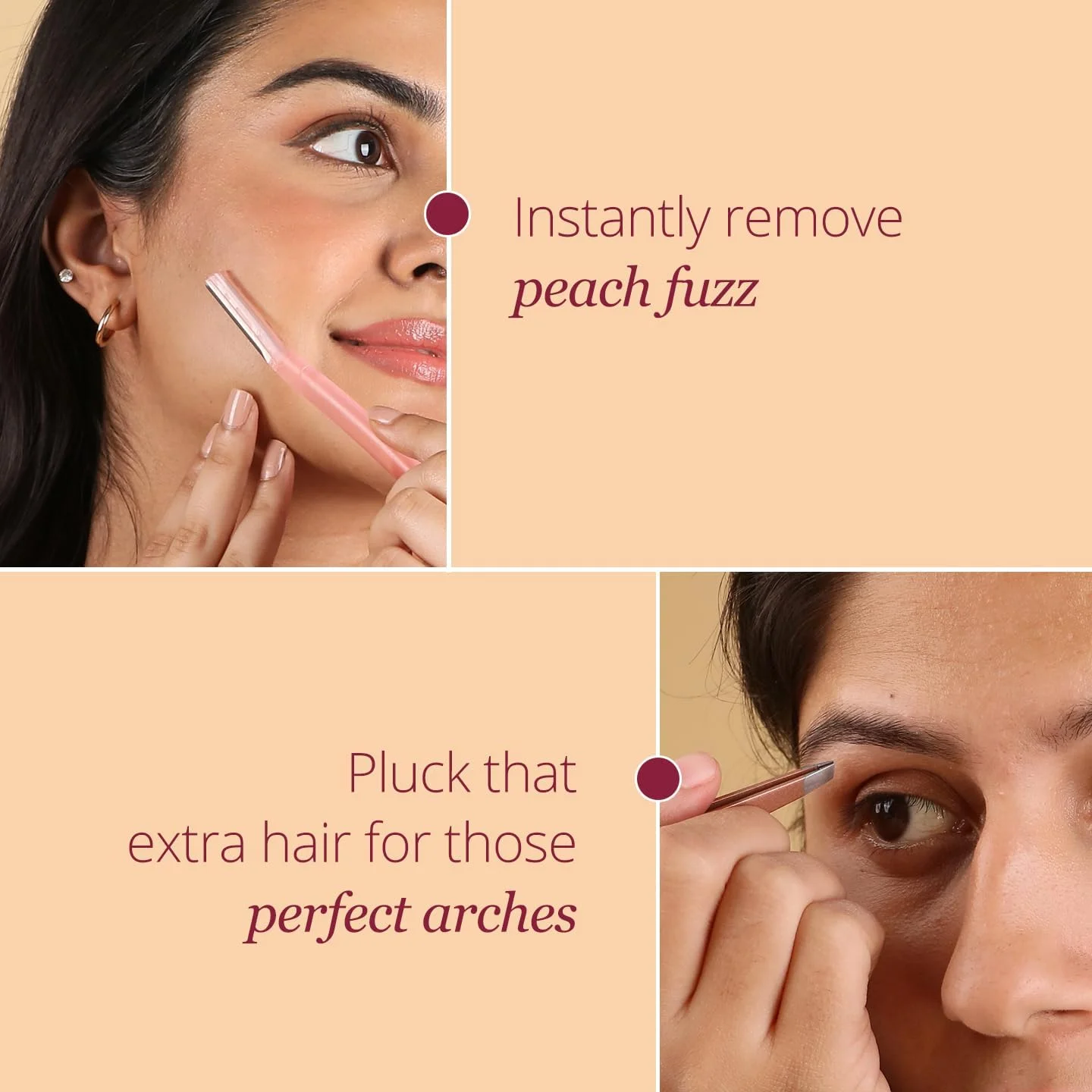 مجموعه تیغ صورت کارمزی (بسته 3 عددی) و موچین (بسته 1 عددی) | ابروها، لب بالا، چانه، موهای کرکی | بدون بریدگی یا تحریک | مناسب مسافرت | تیغه های استیل ضد زنگ مجموعه تیغ صورت کارمزی (بسته 3 عددی) و موچین (بسته 1 عددی) | ابروها، لب بالا، چانه، موهای کرکی | بدون بریدگی یا تحریک | مناسب مسافرت | تیغه های استیل ضد زنگ