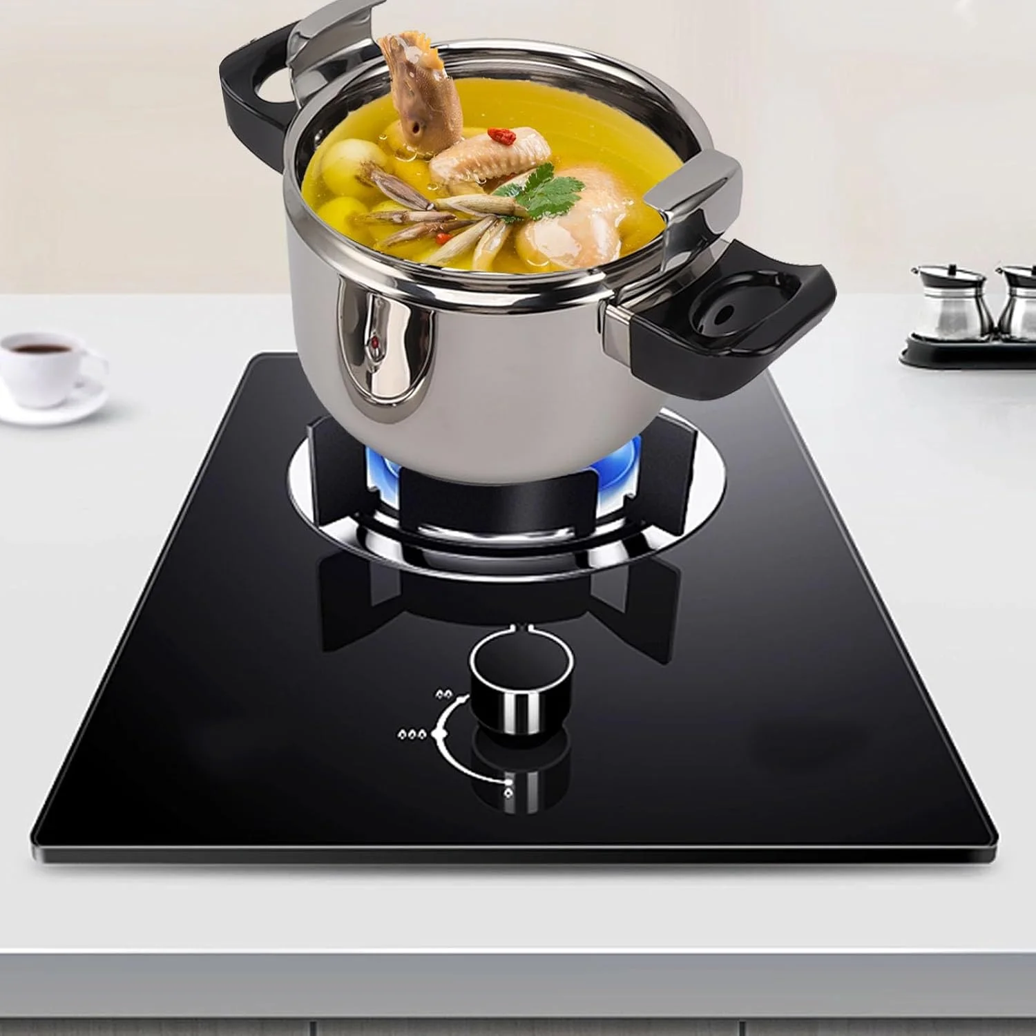 زودپز استیل BusoTh، قابلمه و تابه های پخت و پز کارآمد و سریع، دیگ زودپز دو جداره ضد انفجار مناسب برای اجاق گازهای القایی و شعله باز (22 لیتر) زودپز استیل BusoTh، قابلمه و تابه های پخت و پز کارآمد و سریع، دیگ زودپز دو جداره ضد انفجار مناسب برای اجاق گازهای القایی و شعله باز (22 لیتر)