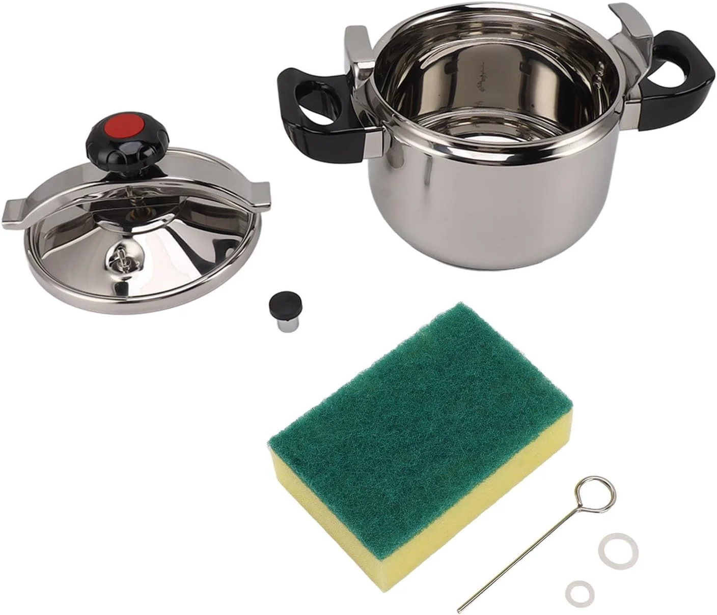 زودپز استیل BusoTh، قابلمه و تابه های پخت و پز کارآمد و سریع، دیگ زودپز دو جداره ضد انفجار مناسب برای اجاق گازهای القایی و شعله باز (22 لیتر) زودپز استیل BusoTh، قابلمه و تابه های پخت و پز کارآمد و سریع، دیگ زودپز دو جداره ضد انفجار مناسب برای اجاق گازهای القایی و شعله باز (22 لیتر)