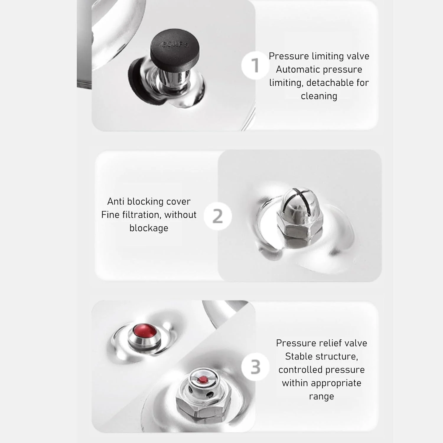 زودپز استیل BusoTh، قابلمه و تابه های پخت و پز کارآمد و سریع، دیگ زودپز دو جداره ضد انفجار مناسب برای اجاق گازهای القایی و شعله باز (22 لیتر) زودپز استیل BusoTh، قابلمه و تابه های پخت و پز کارآمد و سریع، دیگ زودپز دو جداره ضد انفجار مناسب برای اجاق گازهای القایی و شعله باز (22 لیتر)