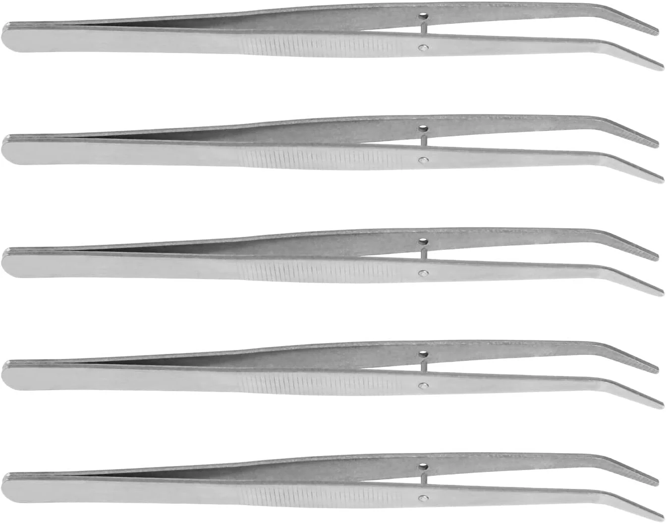 انبرک چرخ خیاطی 5 عددی Lord of the Tools، انبرک منحنی، انبرک دقیق استیل ضد زنگ 6.1 اینچ، انبرک سردوز برای صنایع دستی با نوک های دندانه دار، نوک انبرک خمیده دندانه دار