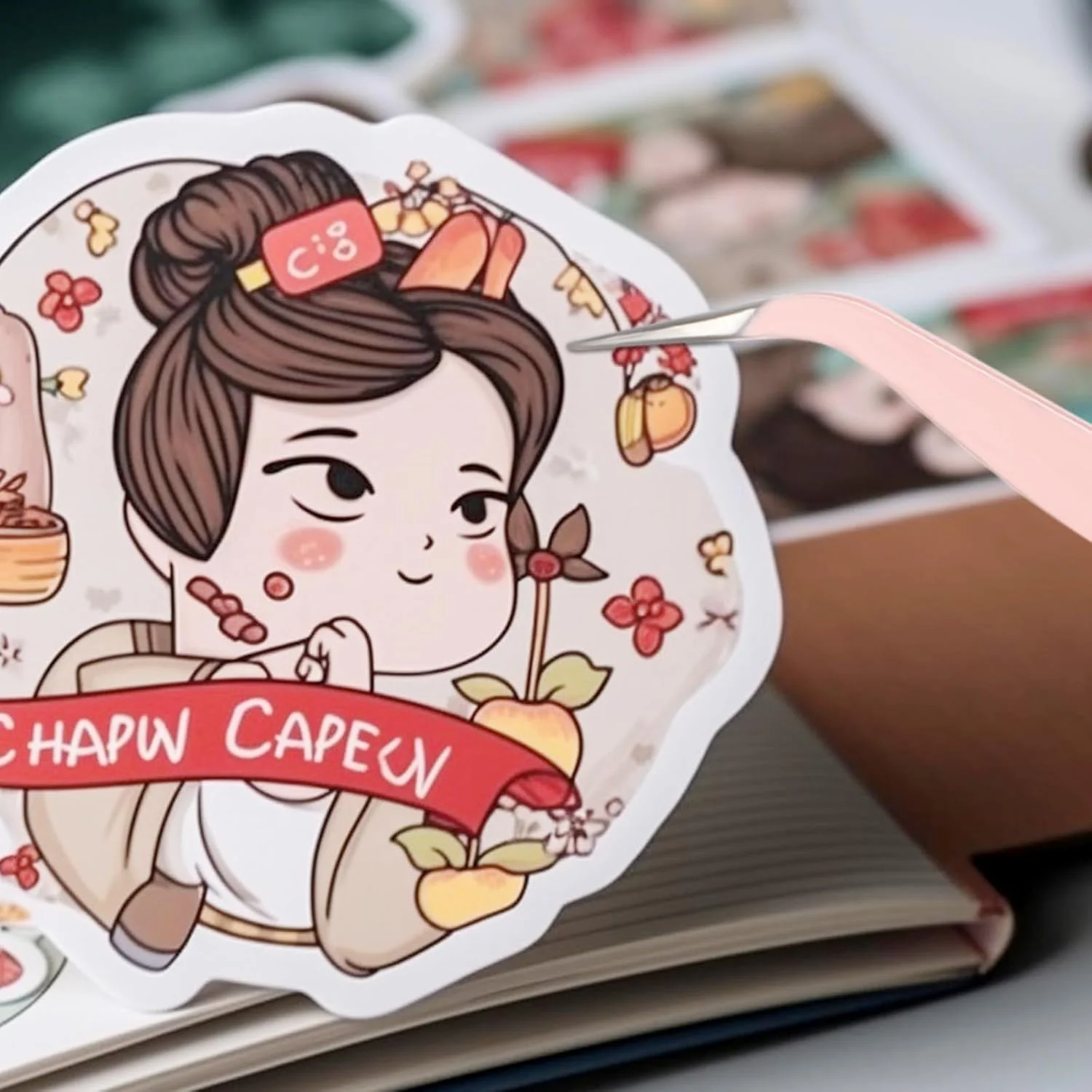 انبر موچین استیکر Oruola، 2 عدد، موچین صورتی، موچین مژه برای اکستنشن مژه، موچین خوشه مژه استیل ضد زنگ، موچین نوک صاف و خمیده برای کاردستی، اکستنشن مژه، استیکر طراحی ناخن