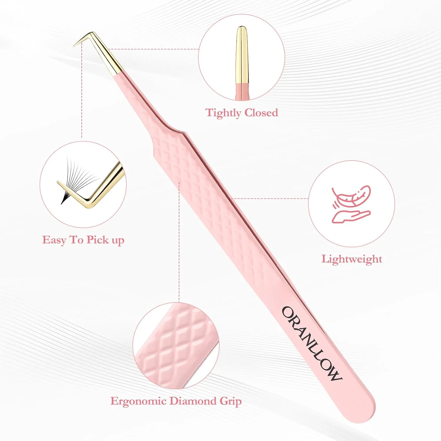 ست موچین اکستنشن مژه اورانلو - 3 موچین نوک فیبری دقیق با دسته الماسی، برای اکستنشن مژه والیوم، مدل L و 90 درجه، مناسب برای مژههای کلاسیک و فنسازی (3 عدد) ست موچین اکستنشن مژه اورانلو - 3 موچین نوک فیبری دقیق با دسته الماسی، برای اکستنشن مژه والیوم، مدل L و 90 درجه، مناسب برای مژههای کلاسیک و فنسازی (3 عدد)