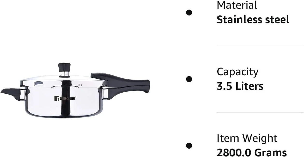 دیگ زودپز 2.5 لیتری برگنر مدل Argent Elements Triply با سیستم ایمنی سه گانه منحصر به فرد و نشانگر فشار دیگ زودپز 2.5 لیتری برگنر مدل Argent Elements Triply با سیستم ایمنی سه گانه منحصر به فرد و نشانگر فشار