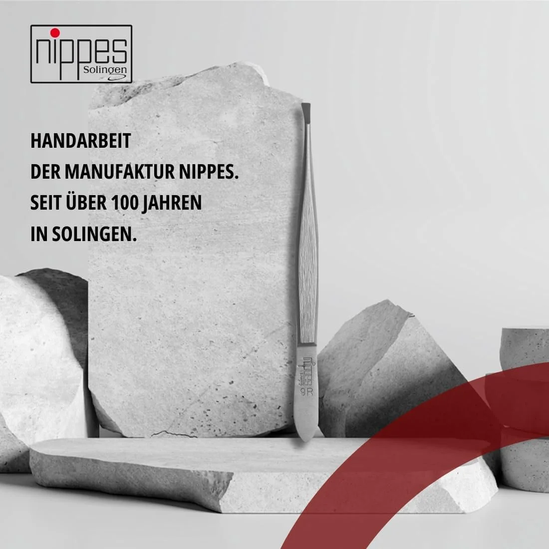 موچین نیپِس زولینگن مدل 9SR (طرح نوک ممکن است متفاوت باشد) استیل ضد زنگ طول 9 سانتی متر، موچین نوک برای برداشتن دقیق مو، نقره ای، 1 عدد (بسته 1 عددی)