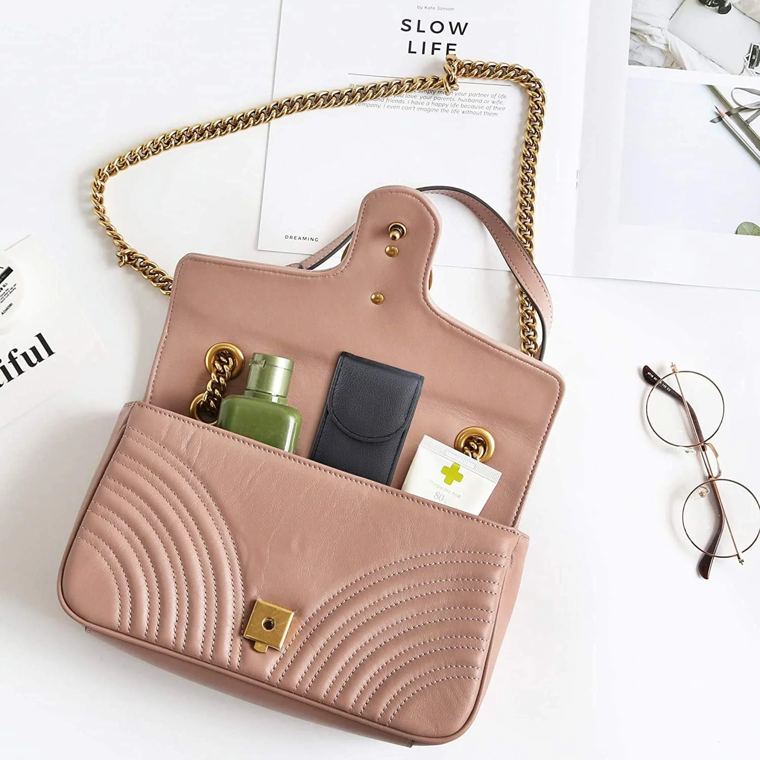 ست موچین Nnewvante - 5 عدد موچین استیل ضد زنگ حرفه ای با قیچی خمیده، بهترین موچین دقیق برای ابرو، برداشتن موهای زائد و موهای زیر پوستی به همراه کیف چرمی مسافرتی