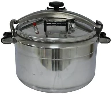 زودپز آلومینیومی فتافات با دسته پلاستیکی مشکی سنگین و درب آلومینیومی نقره ای 25 لیتری (31.5x25x38 سانتی متر) زودپز آلومینیومی فتافات با دسته پلاستیکی مشکی سنگین و درب آلومینیومی نقره ای 25 لیتری (31.5x25x38 سانتی متر)