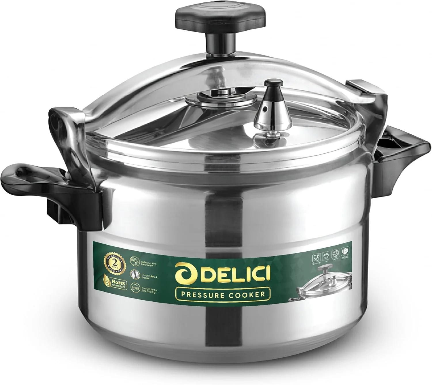 زودپز آلومینیومی 5 لیتری – DPC 5A | بدنه و درب بادوام | مکانیزم قفل ایمنی | پایه قوی | حلقه آب بندی با دوام