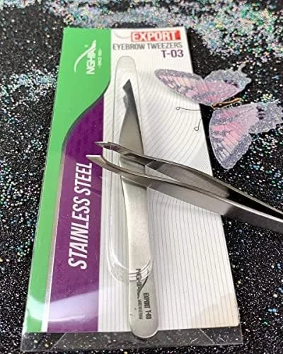 Nghia Grey Plated Eyebrow Tweezer T-03 Nghia Grey Plated Eyebrow Tweezer T-03