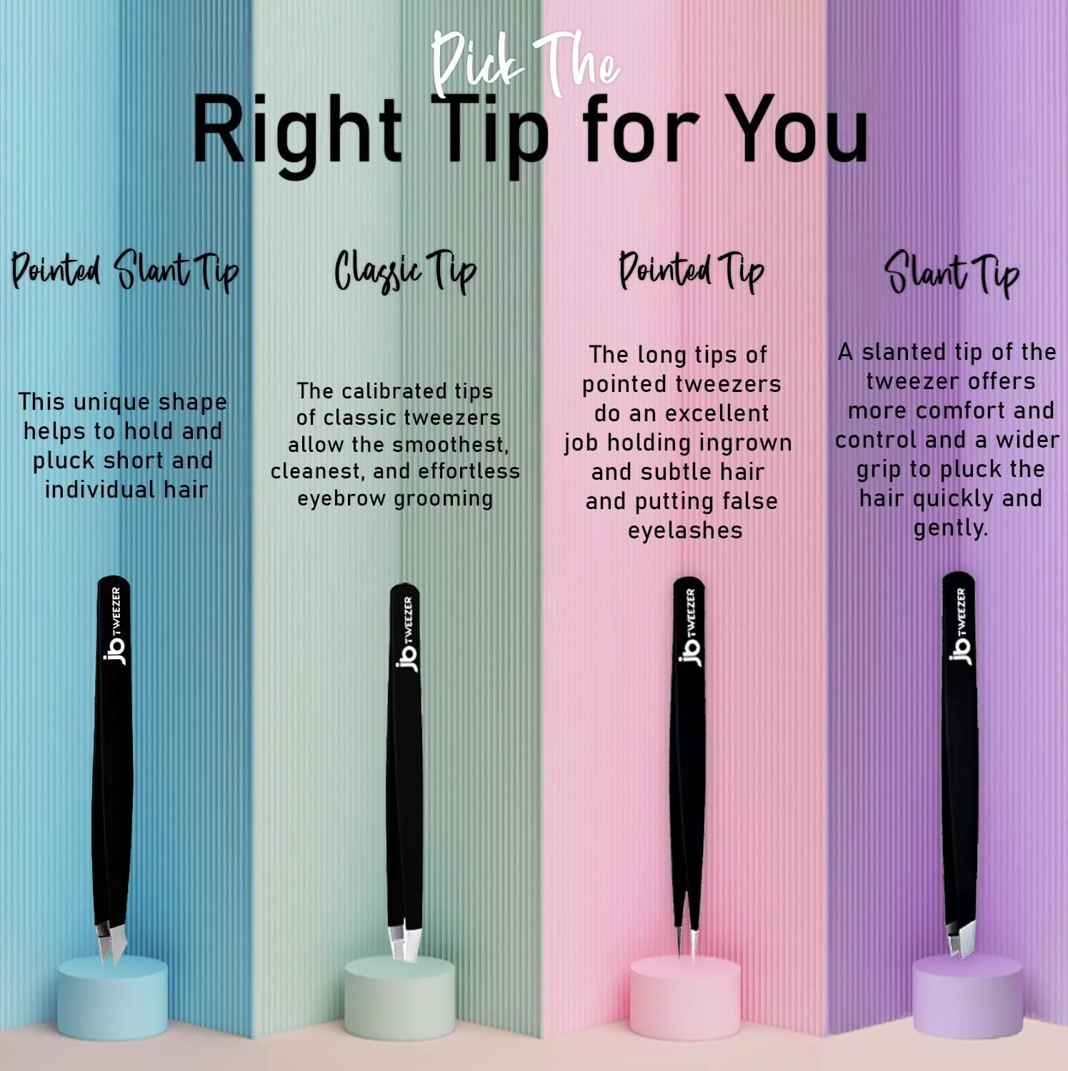 ست موچین JustBlanks، موچین حرفه ای برای ابرو - ست موچین دقیق استیل ضد زنگ، موچین زنانه برای موهای صورت، جوش سر سیاه، مژه ست موچین JustBlanks، موچین حرفه ای برای ابرو - ست موچین دقیق استیل ضد زنگ، موچین زنانه برای موهای صورت، جوش سر سیاه، مژه