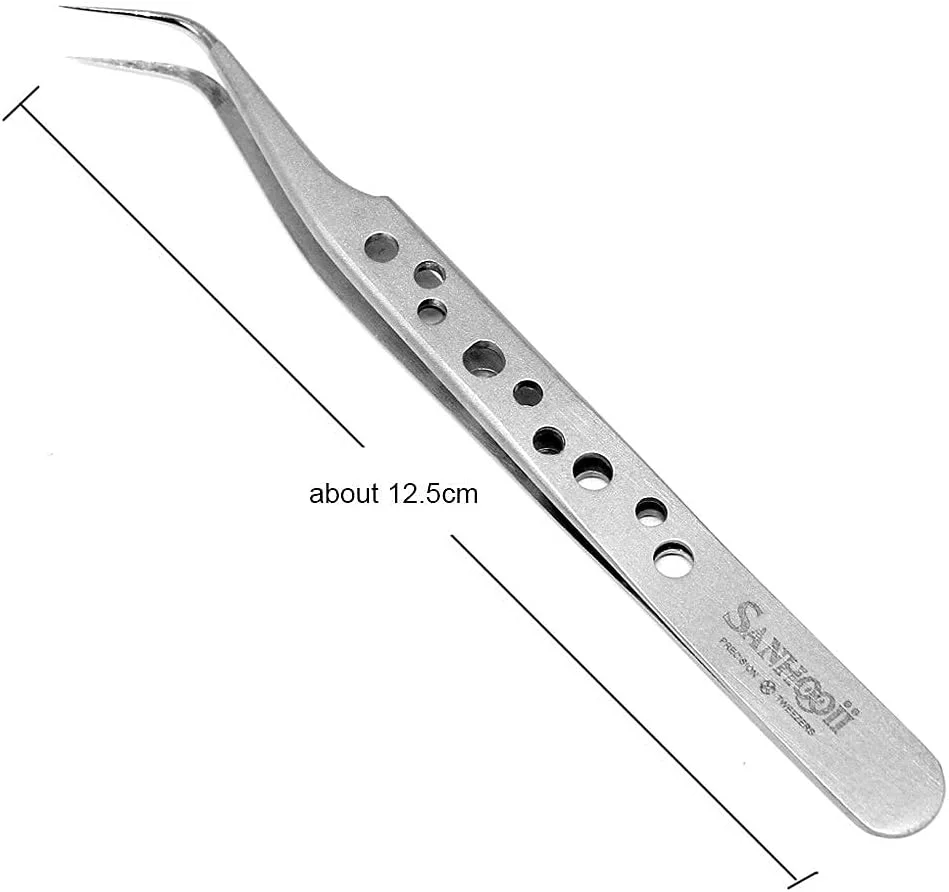 ست موچین Sanhooii شامل 4 عدد موچین ضد الکتریسیته ساکن از جنس استیل ضد زنگ دقیق ESD، 2 عدد صاف و 2 عدد خمیده برای ابزار تعمیرات الکترونیک، جواهرسازی، صنعت، نقره ای ست موچین Sanhooii شامل 4 عدد موچین ضد الکتریسیته ساکن از جنس استیل ضد زنگ دقیق ESD، 2 عدد صاف و 2 عدد خمیده برای ابزار تعمیرات الکترونیک، جواهرسازی، صنعت، نقره ای