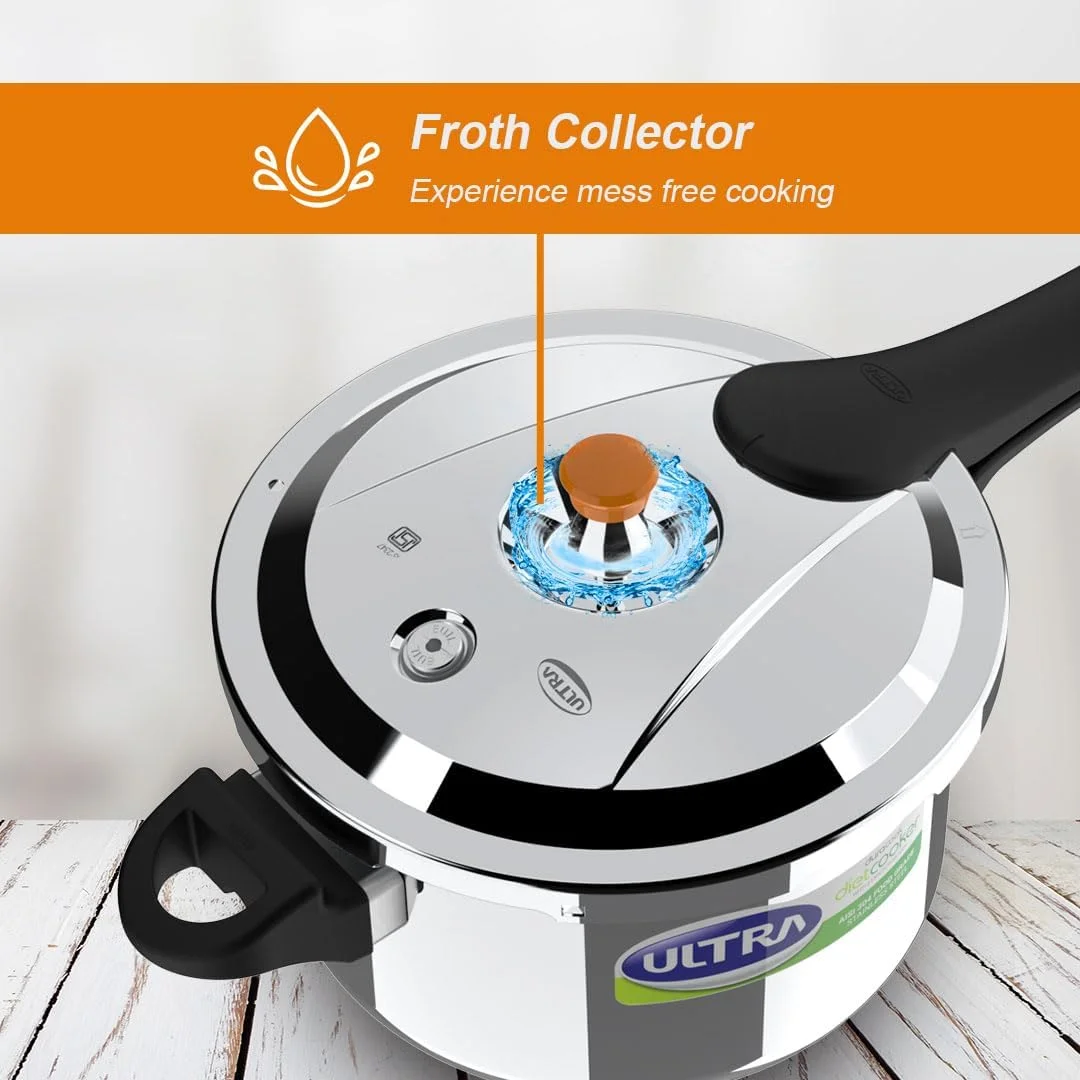 Ultra 3-Liter Duracook Dietcooker Stainless Steel Outer Lid Pressure Cooker with Starch Remover Ultra 3-Liter Duracook Dietcooker Stainless Steel Outer Lid Pressure Cooker with Starch Remover