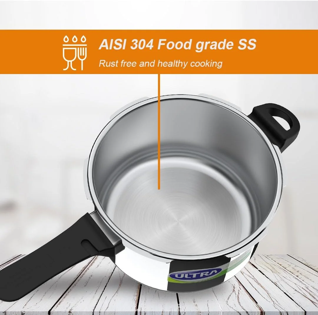 Ultra 3-Liter Duracook Dietcooker Stainless Steel Outer Lid Pressure Cooker with Starch Remover Ultra 3-Liter Duracook Dietcooker Stainless Steel Outer Lid Pressure Cooker with Starch Remover
