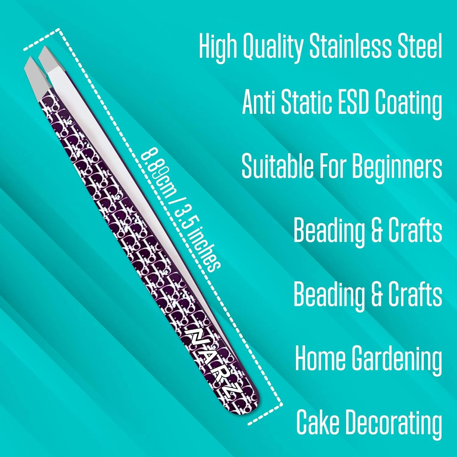 NARZ موچین حرفه ای برای موهای صورت زنان و مردان، موچین استیل ضد زنگ دقیق برای موهای زیر پوستی، موچین برای مردان و زنان NARZ موچین حرفه ای برای موهای صورت زنان و مردان، موچین استیل ضد زنگ دقیق برای موهای زیر پوستی، موچین برای مردان و زنان