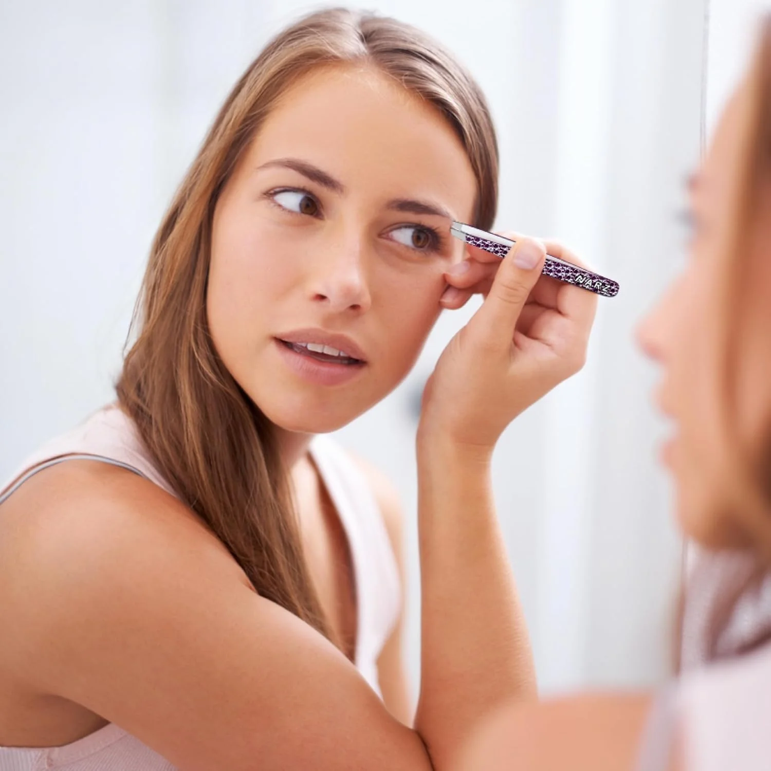 NARZ موچین حرفه ای برای موهای صورت زنان و مردان، موچین استیل ضد زنگ دقیق برای موهای زیر پوستی، موچین برای مردان و زنان NARZ موچین حرفه ای برای موهای صورت زنان و مردان، موچین استیل ضد زنگ دقیق برای موهای زیر پوستی، موچین برای مردان و زنان