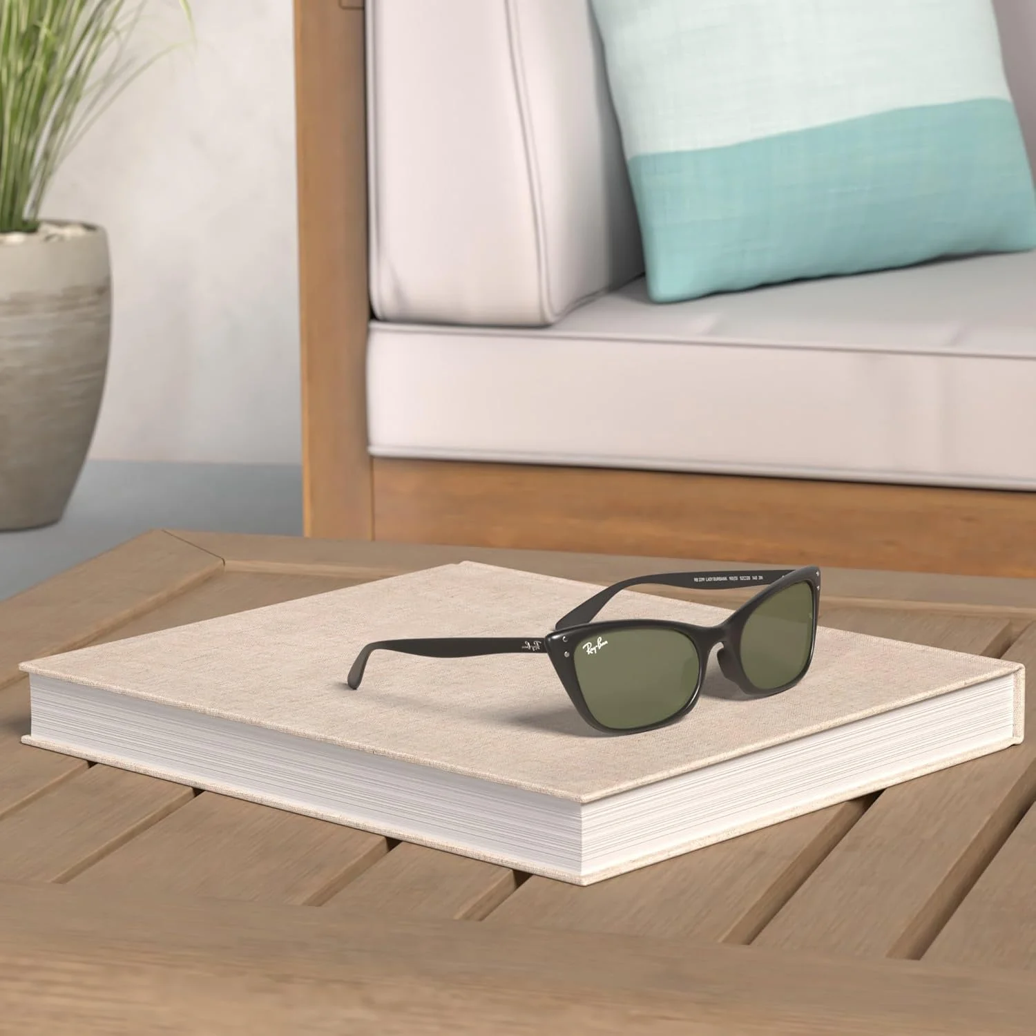 عینک آفتابی زنانه ری بن مدل Rb2299 Lady Burbank با فریم چشم گربه ای